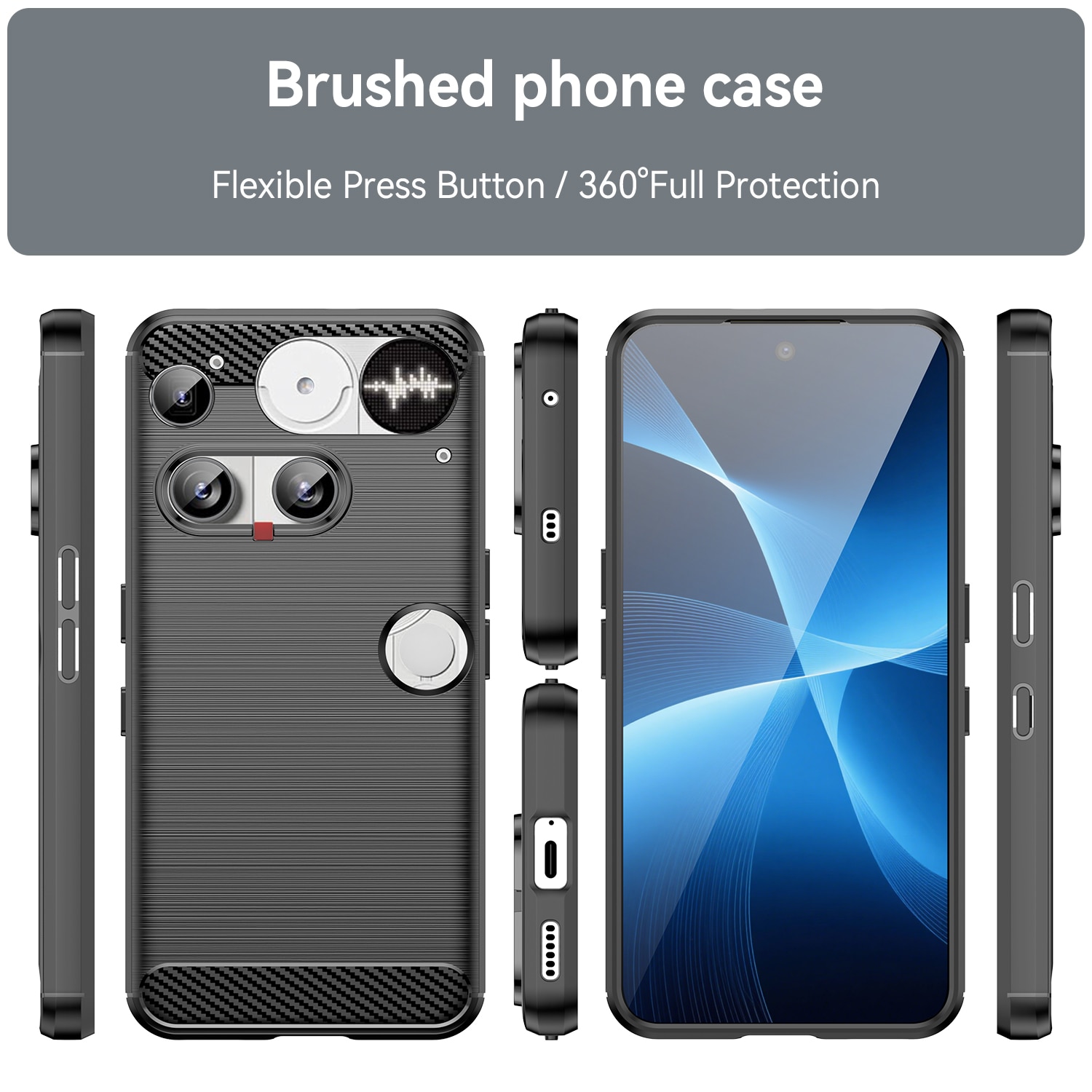 Nothing Phone 3 Deksel TPU Brushed Svart