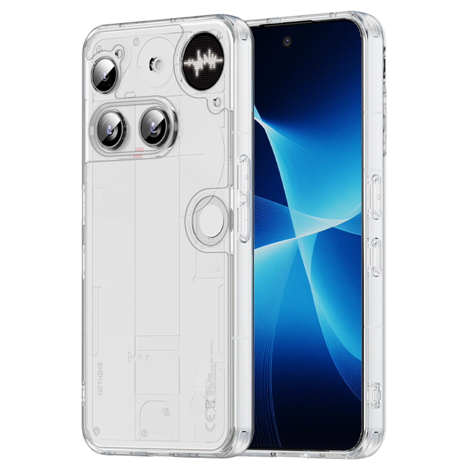 Hybriddeksel Nothing Phone 3 Gjennomsiktig