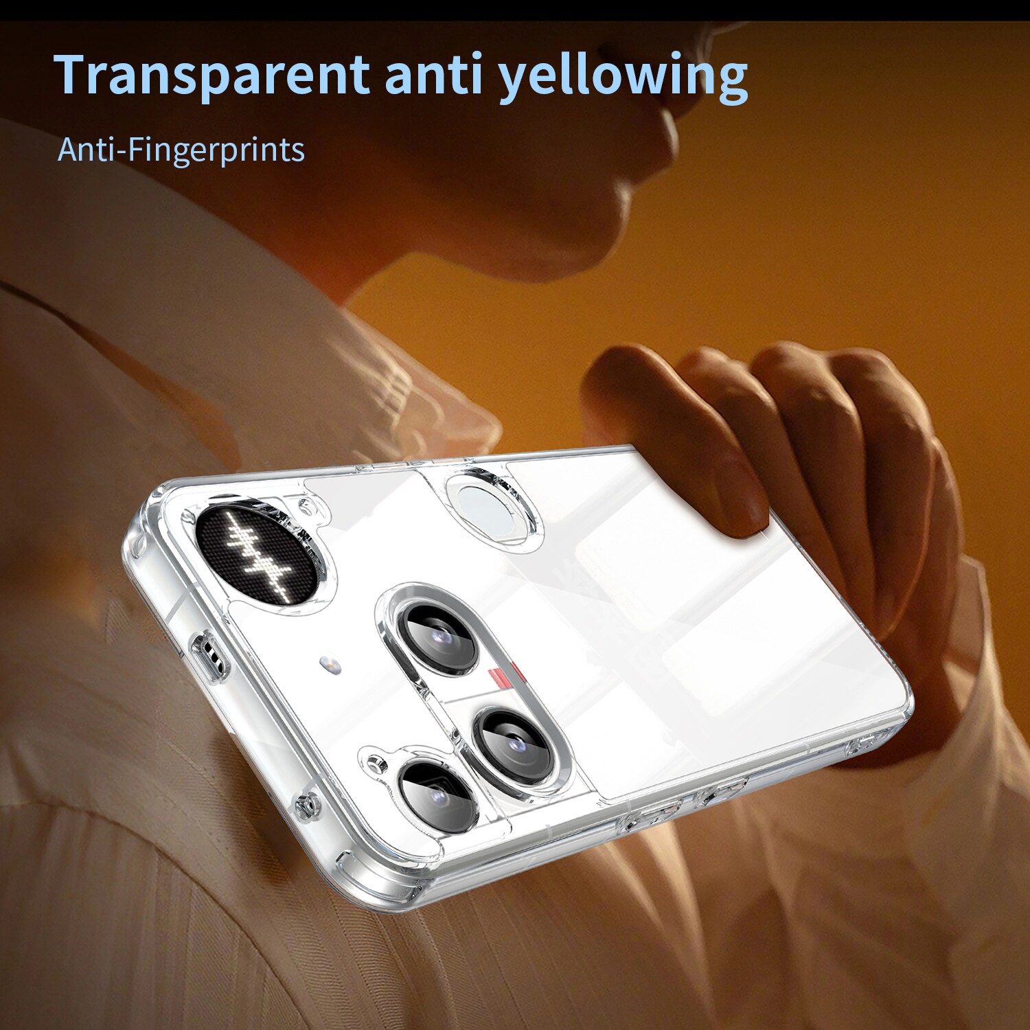 Hybriddeksel Nothing Phone 3 Gjennomsiktig