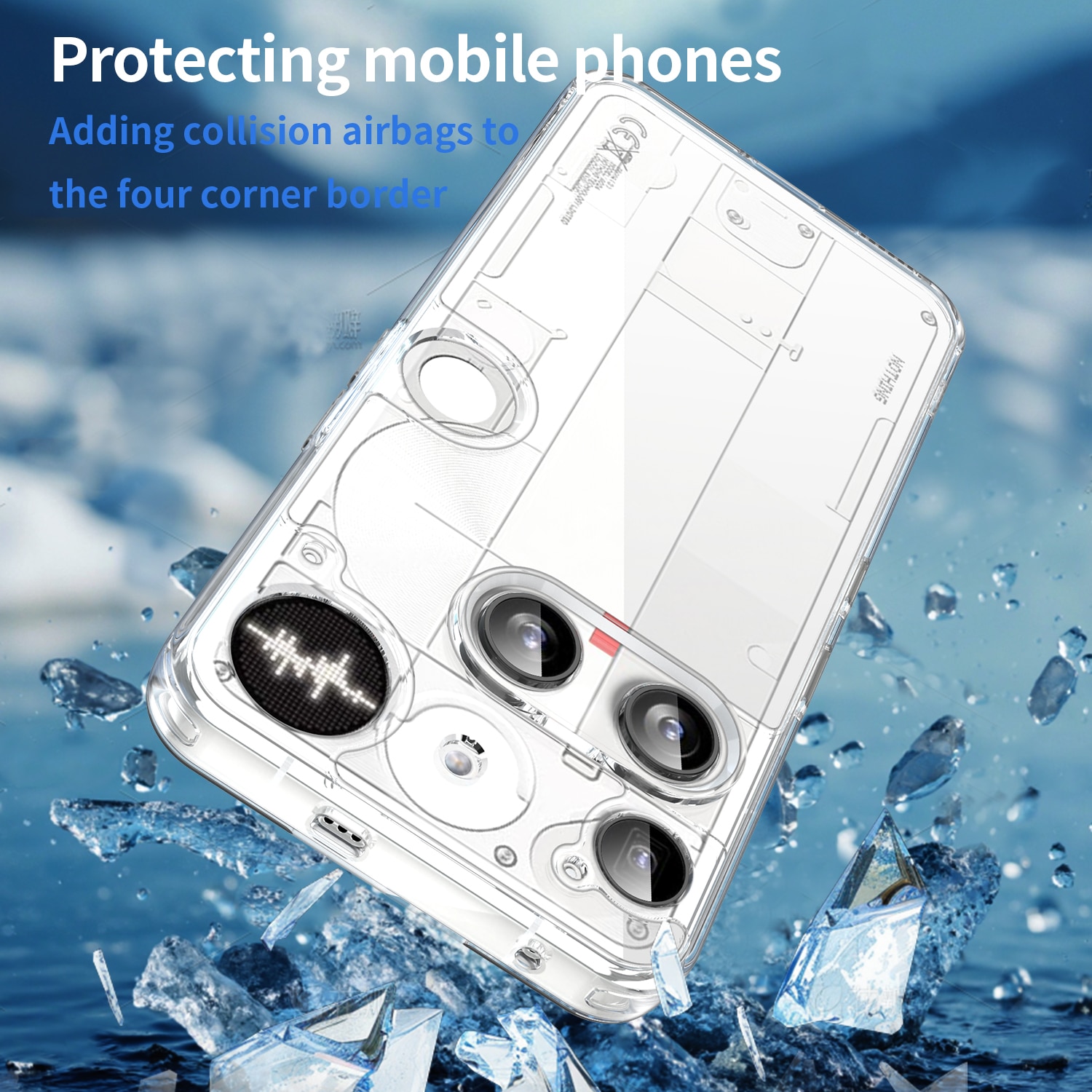 Hybriddeksel Nothing Phone 3 Gjennomsiktig