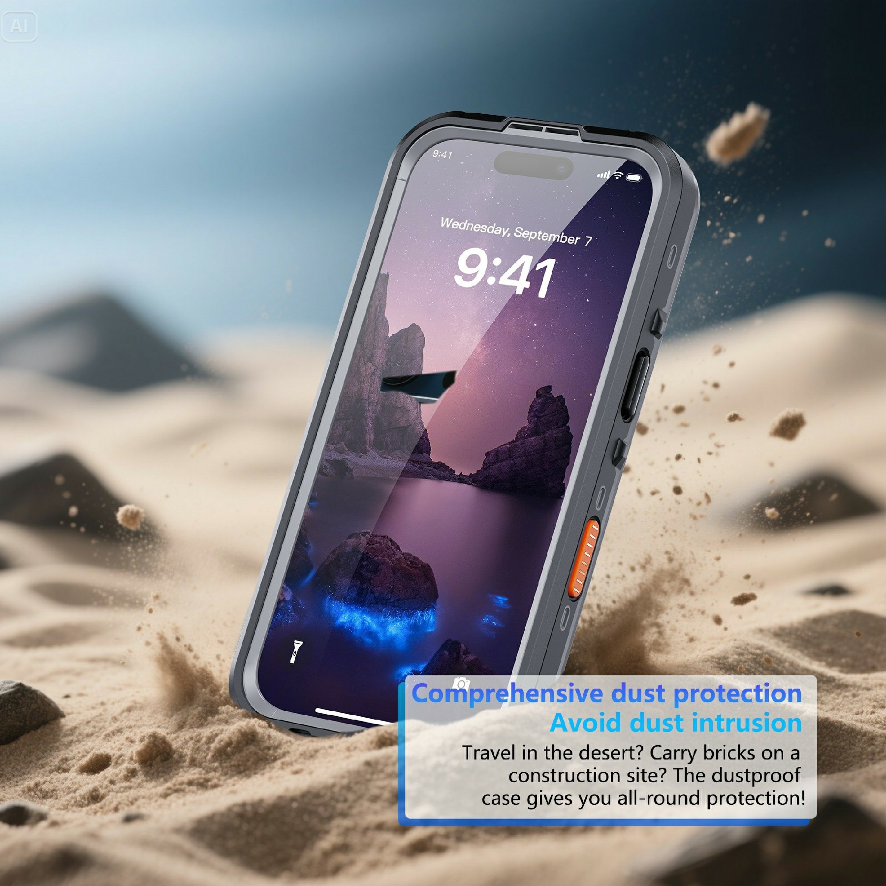 Vannbestandig Deksel iPhone 17 gjennomsiktig