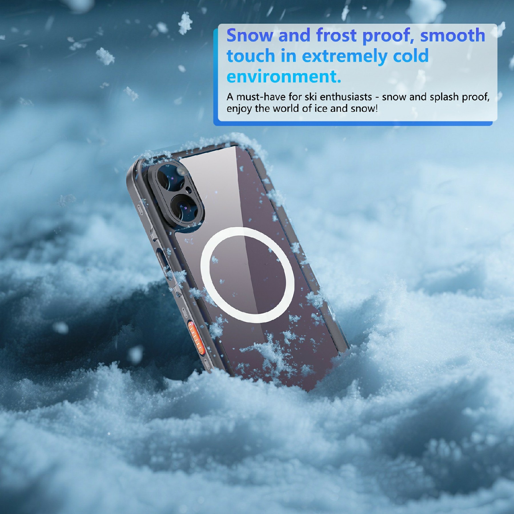 Vannbestandig Deksel iPhone 17 gjennomsiktig