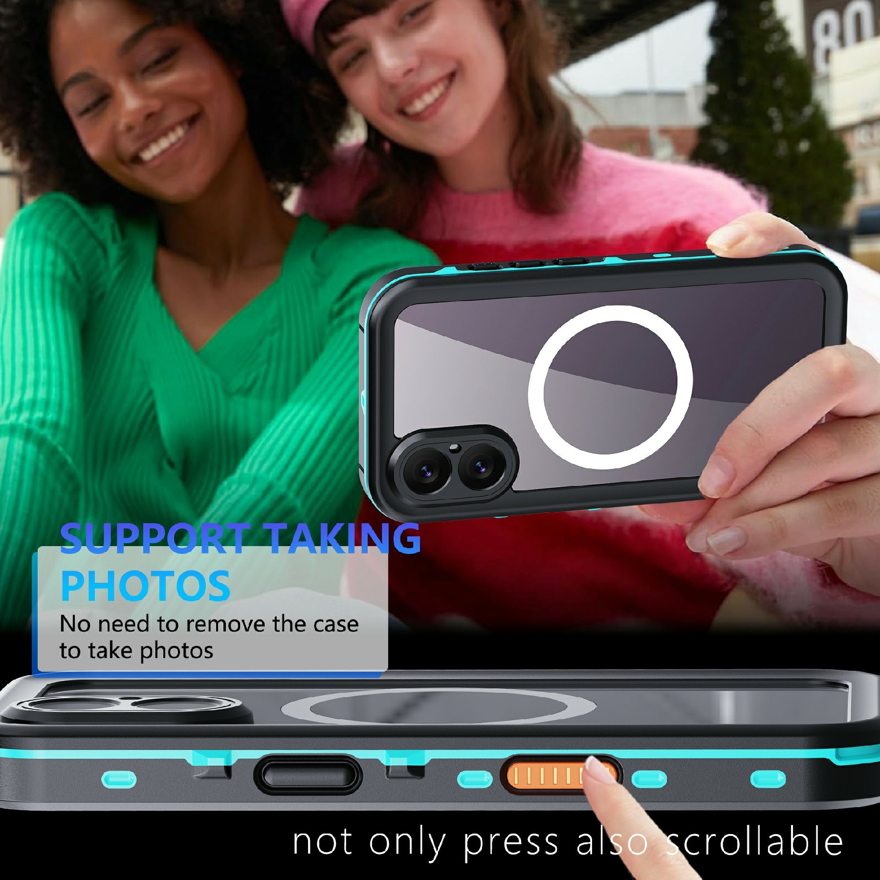 Vannbestandig Deksel iPhone 17 gjennomsiktig