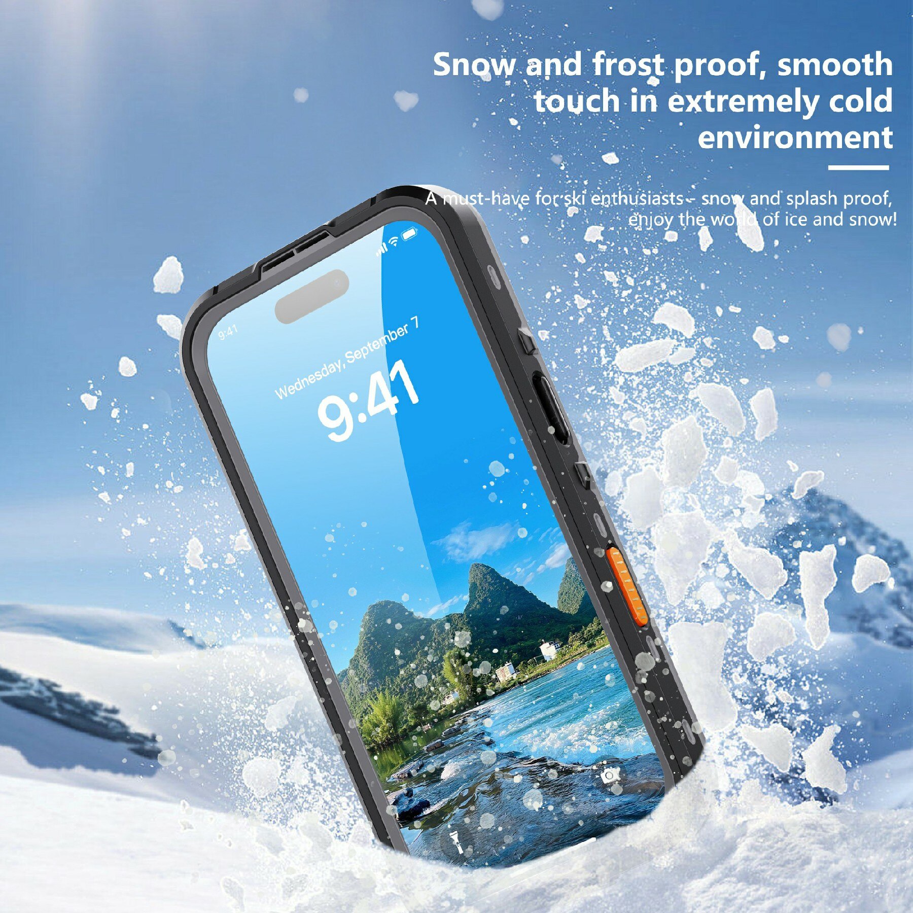 Vannbestandig Deksel iPhone 17 Pro gjennomsiktig