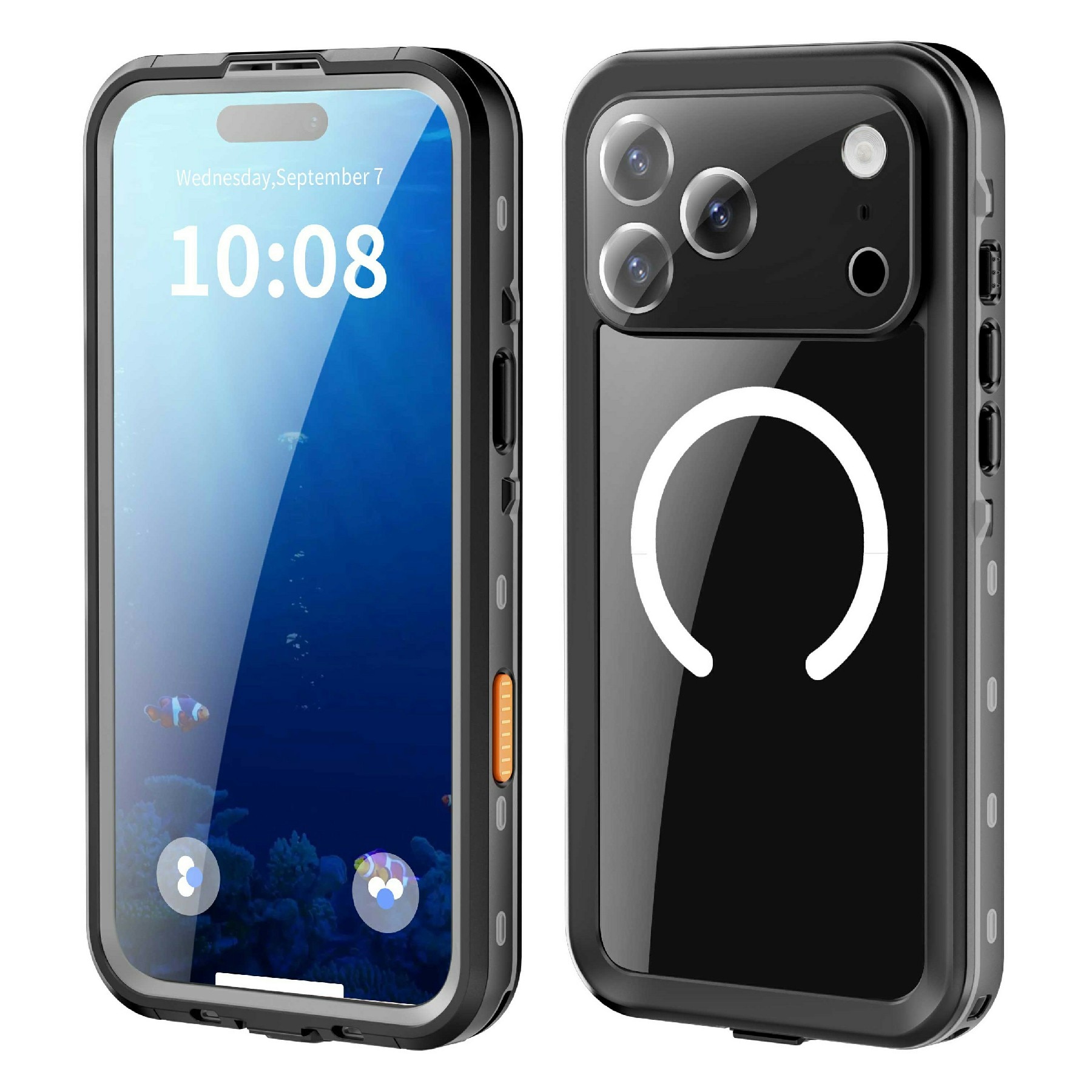 Vannbestandig Deksel iPhone 17 Pro Max gjennomsiktig