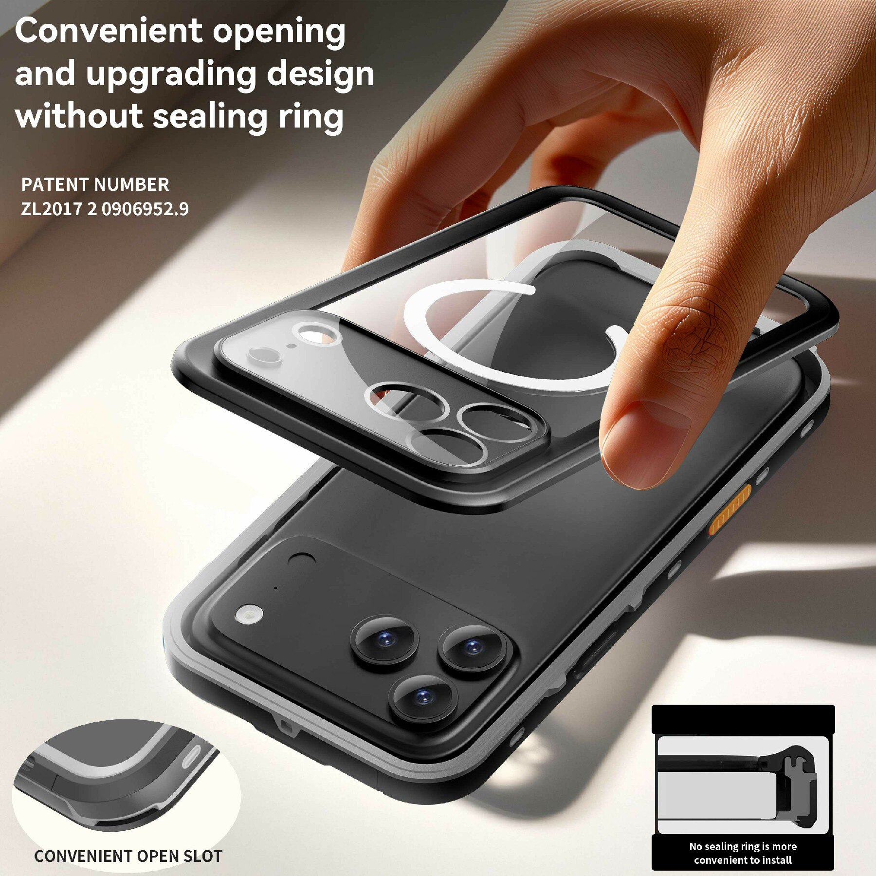 Vannbestandig Deksel iPhone 17 Pro Max gjennomsiktig
