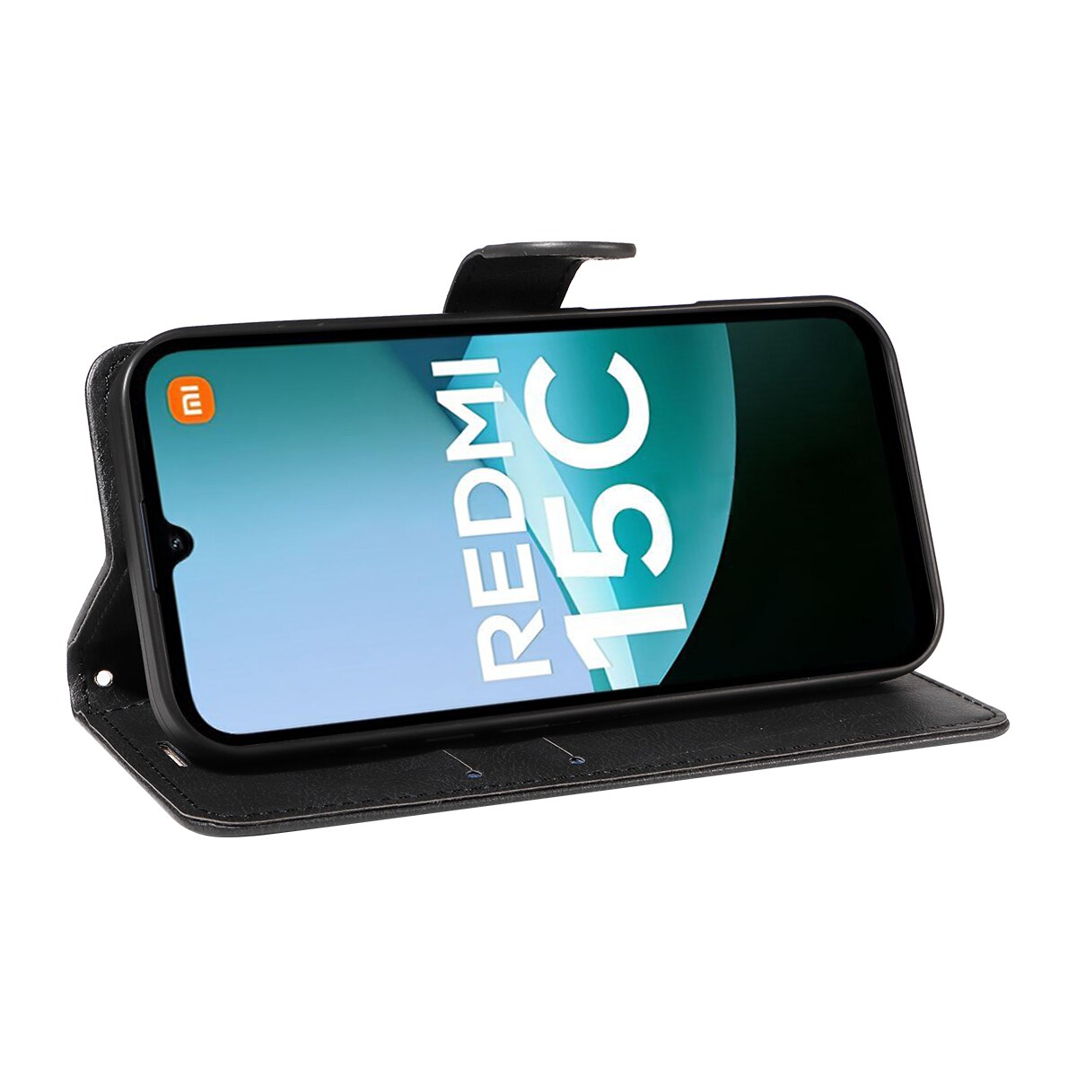 Lommebokdeksel Xiaomi Redmi 15C svart