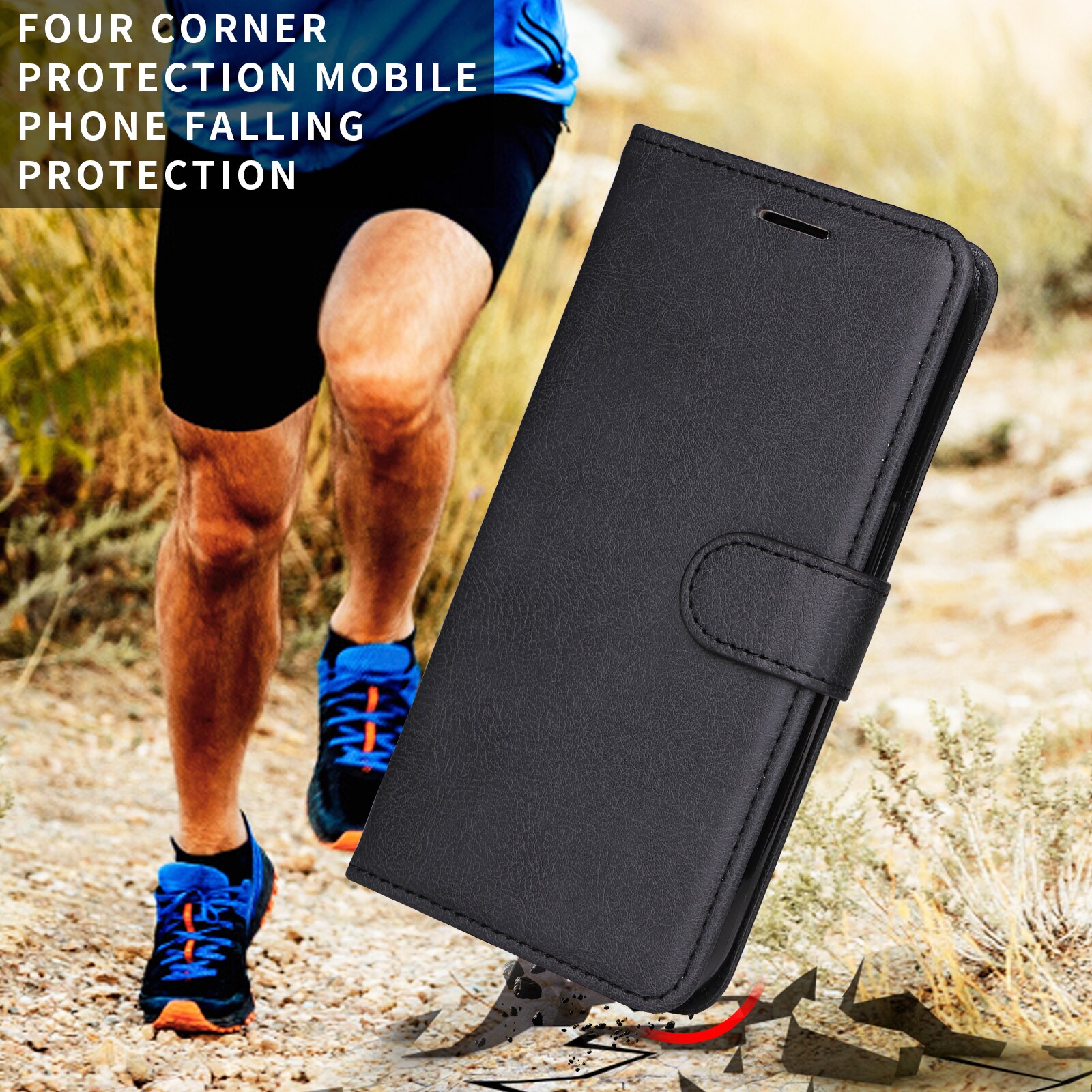 Lommebokdeksel Xiaomi Redmi 15C svart