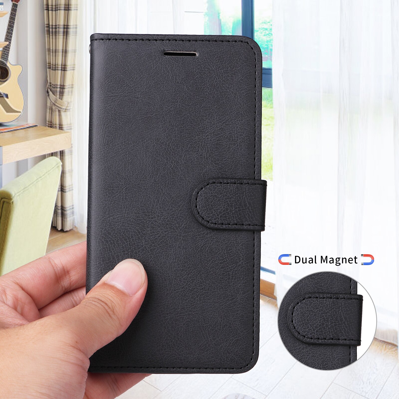 Lommebokdeksel Xiaomi Redmi 15C svart