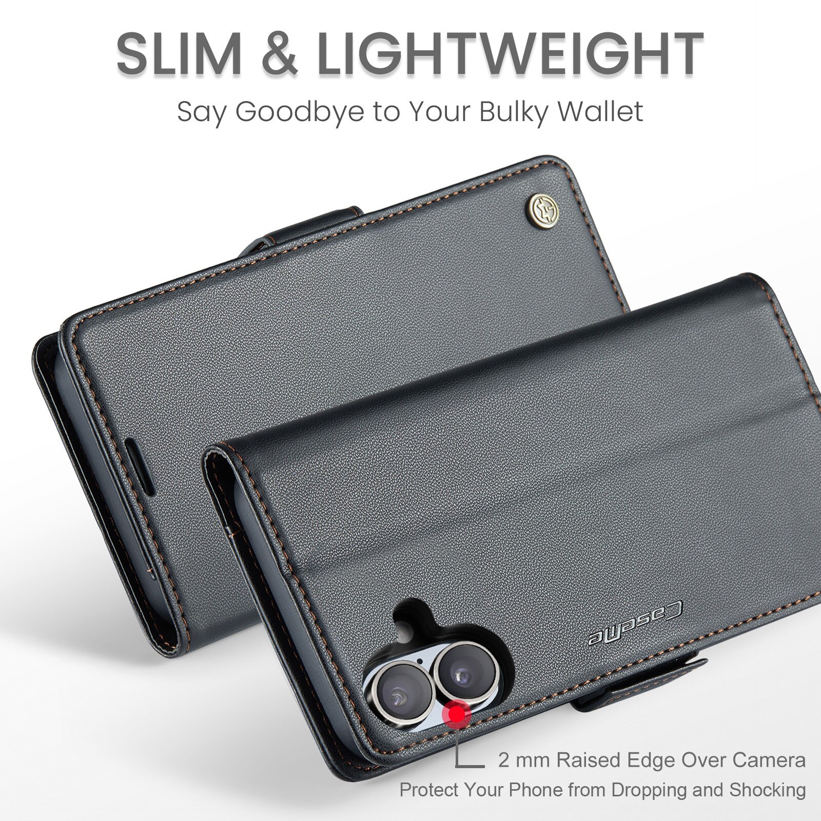 RFID blocking Slim Lommebokveske iPhone 17 Svart