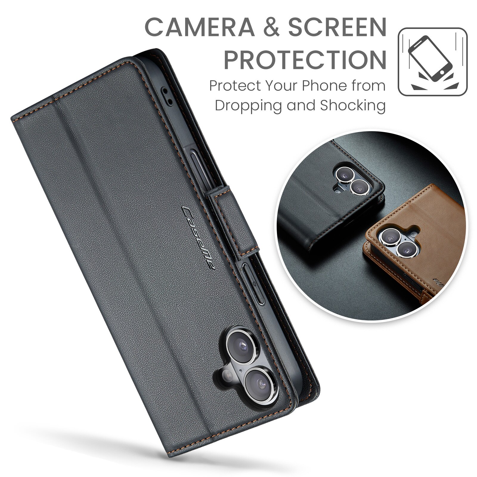RFID blocking Slim Lommebokveske iPhone 17 Svart
