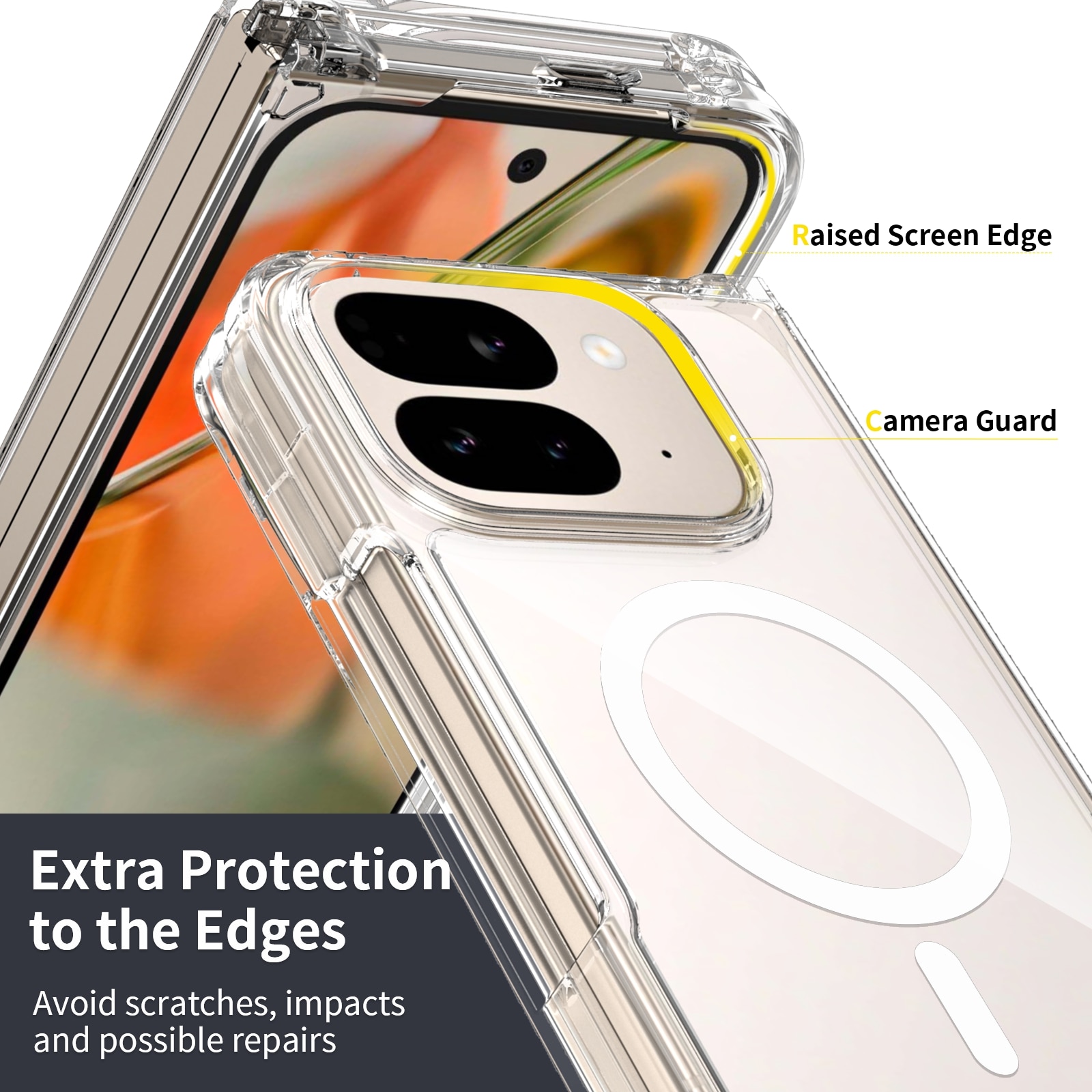 Hybriddeksel MagSafe Google Pixel 10 Pro Fold Gjennomsiktig