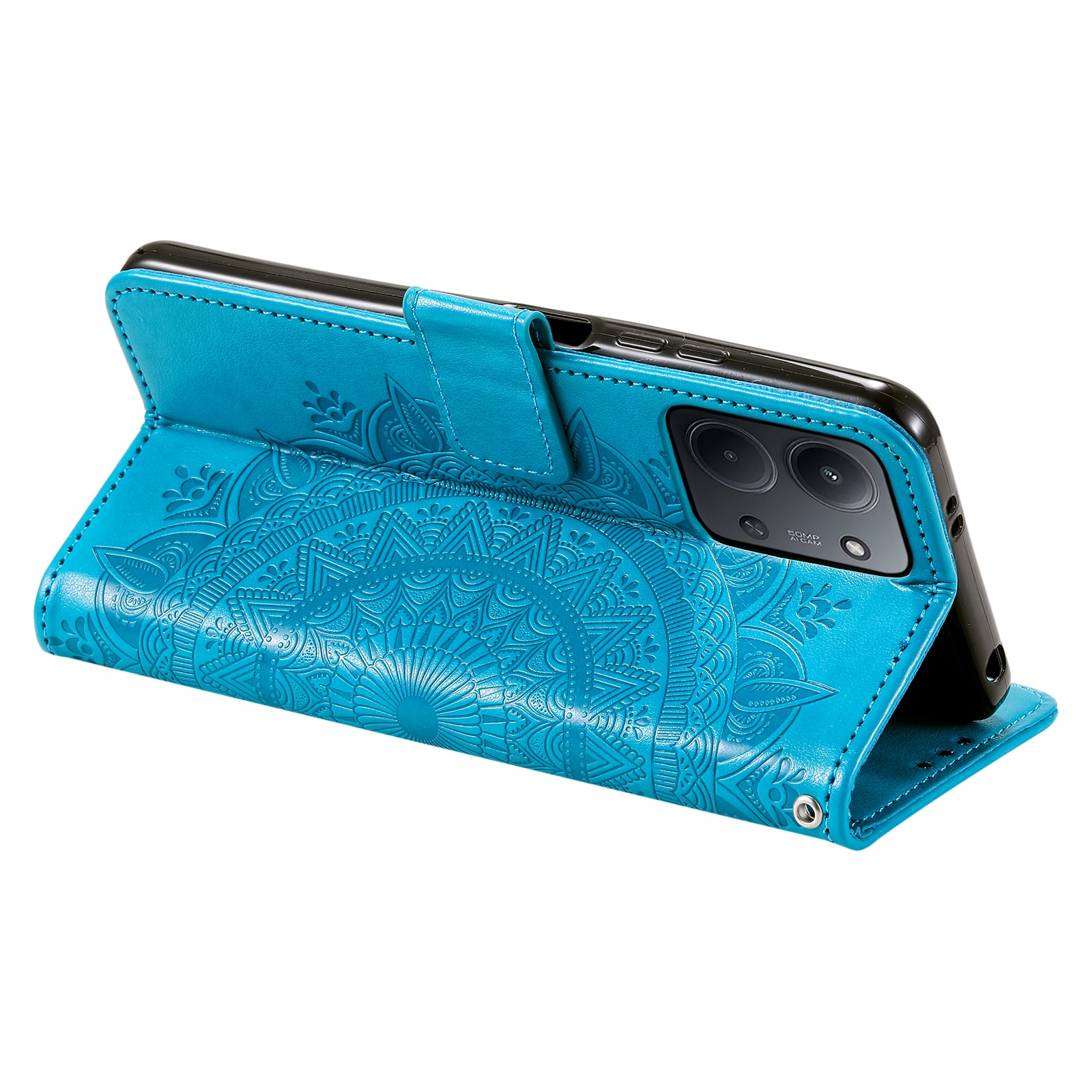 Lærveske Mandala Xiaomi Redmi 15C Blå