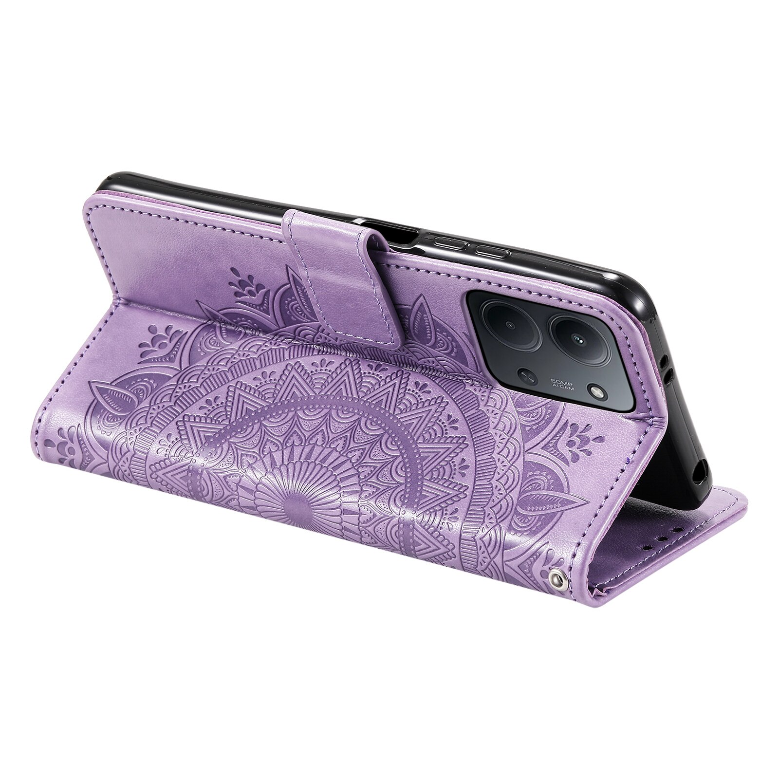 Lærveske Mandala Xiaomi Redmi 15C Lilla