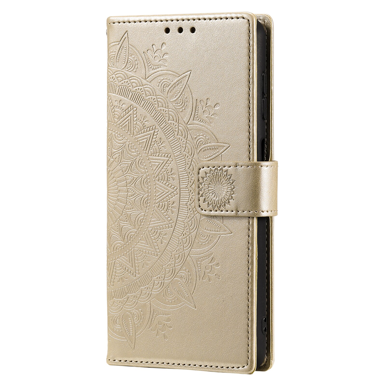 Lærveske Mandala Xiaomi Redmi 15C Gull