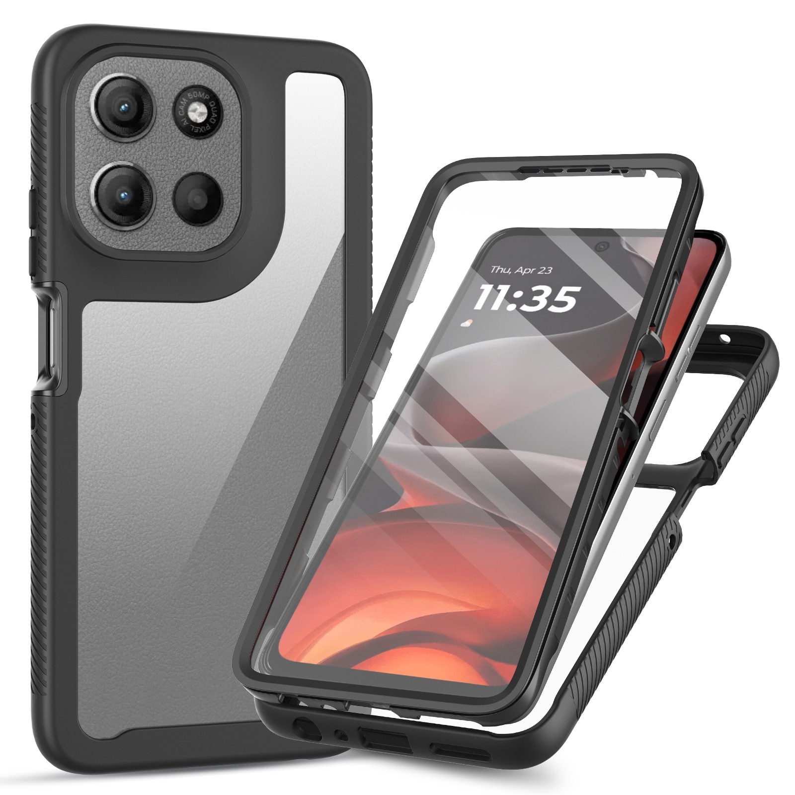 Full Protection Case Motorola Moto G56 Svart