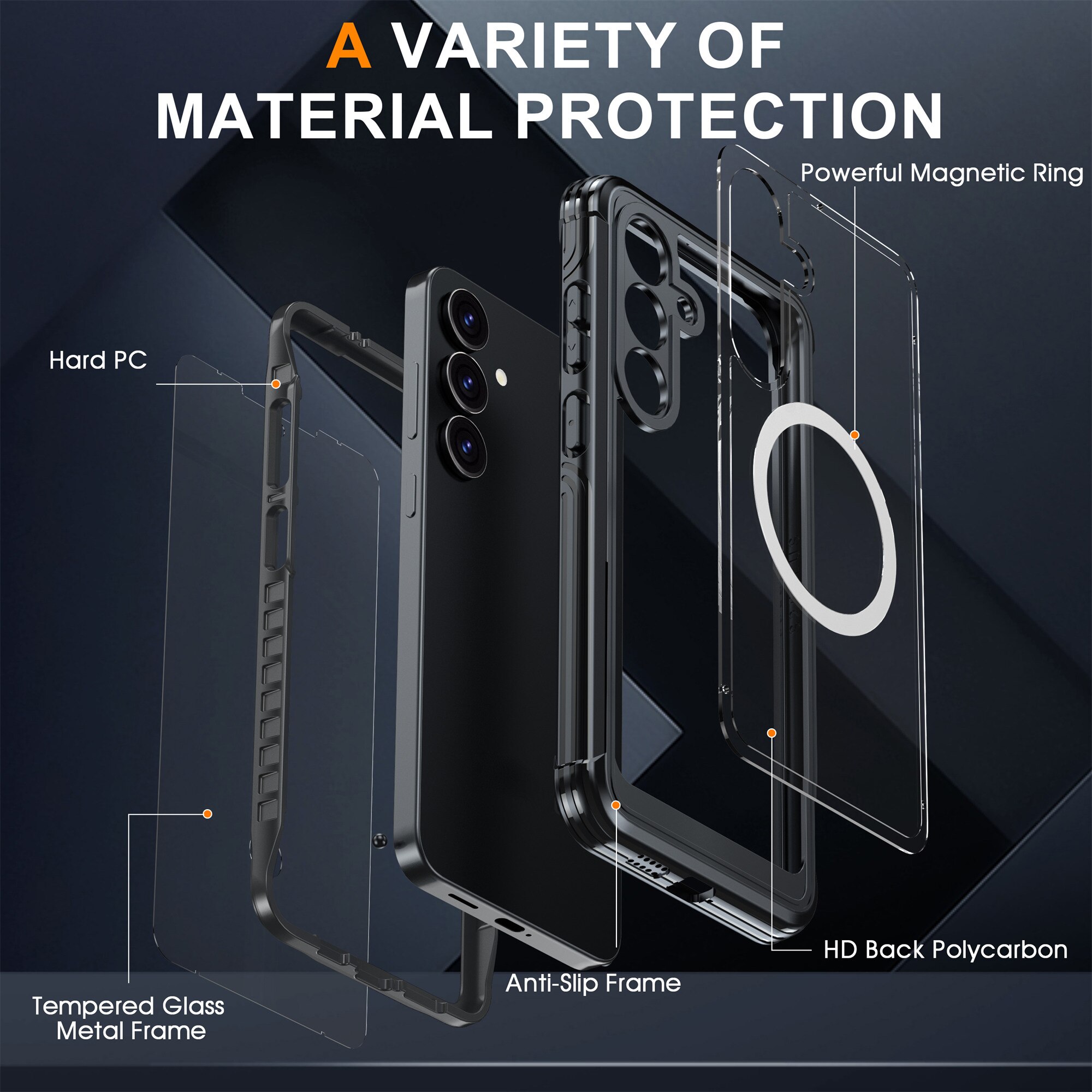 Premium Full Protection Case Samsung Galaxy S25 FE Black