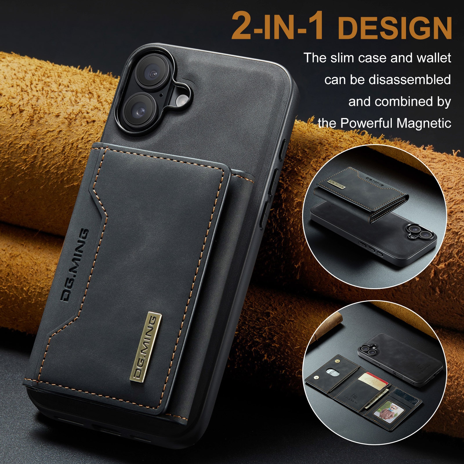 Magnetic Card Slot Case iPhone 17 Svart