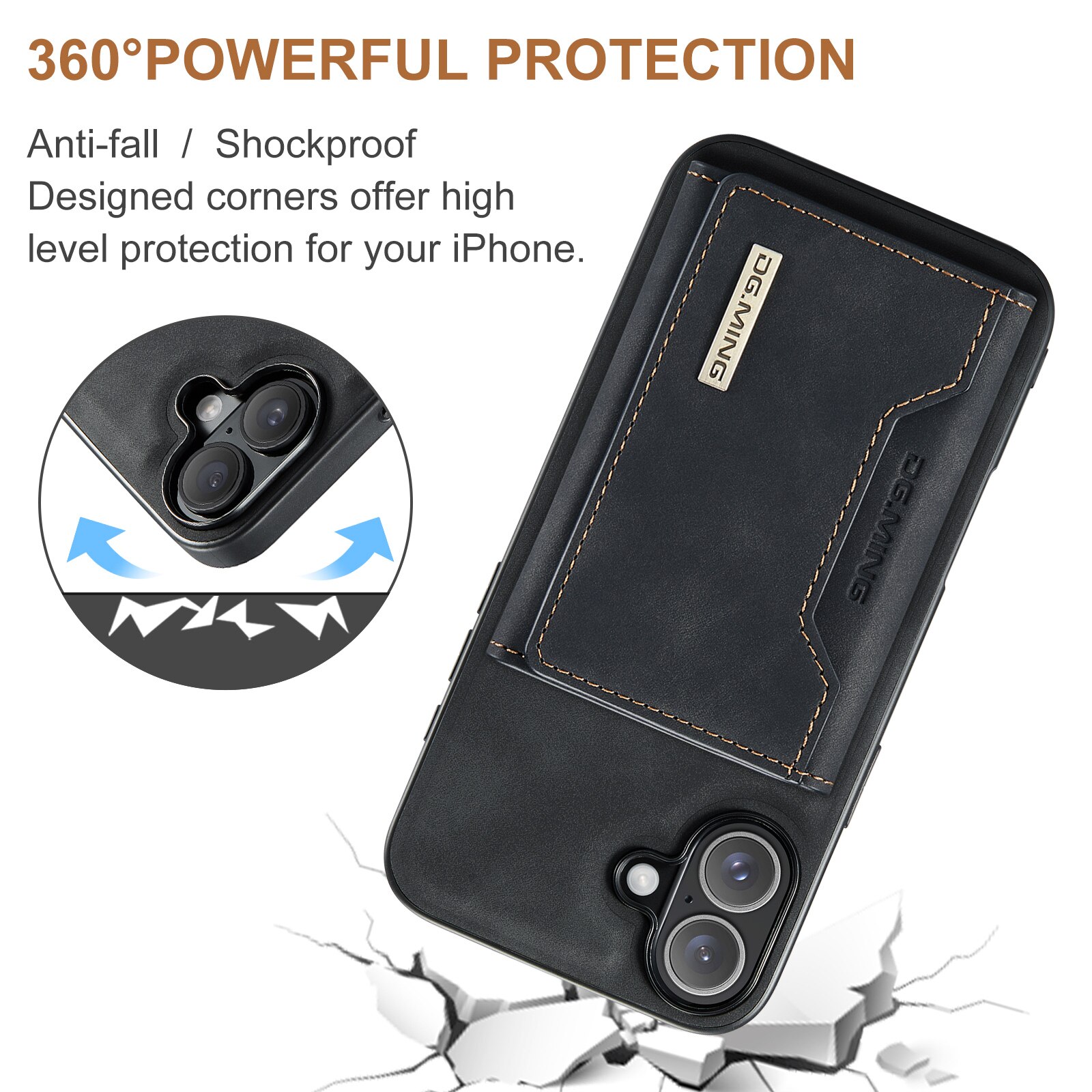 Magnetic Card Slot Case iPhone 17 Svart