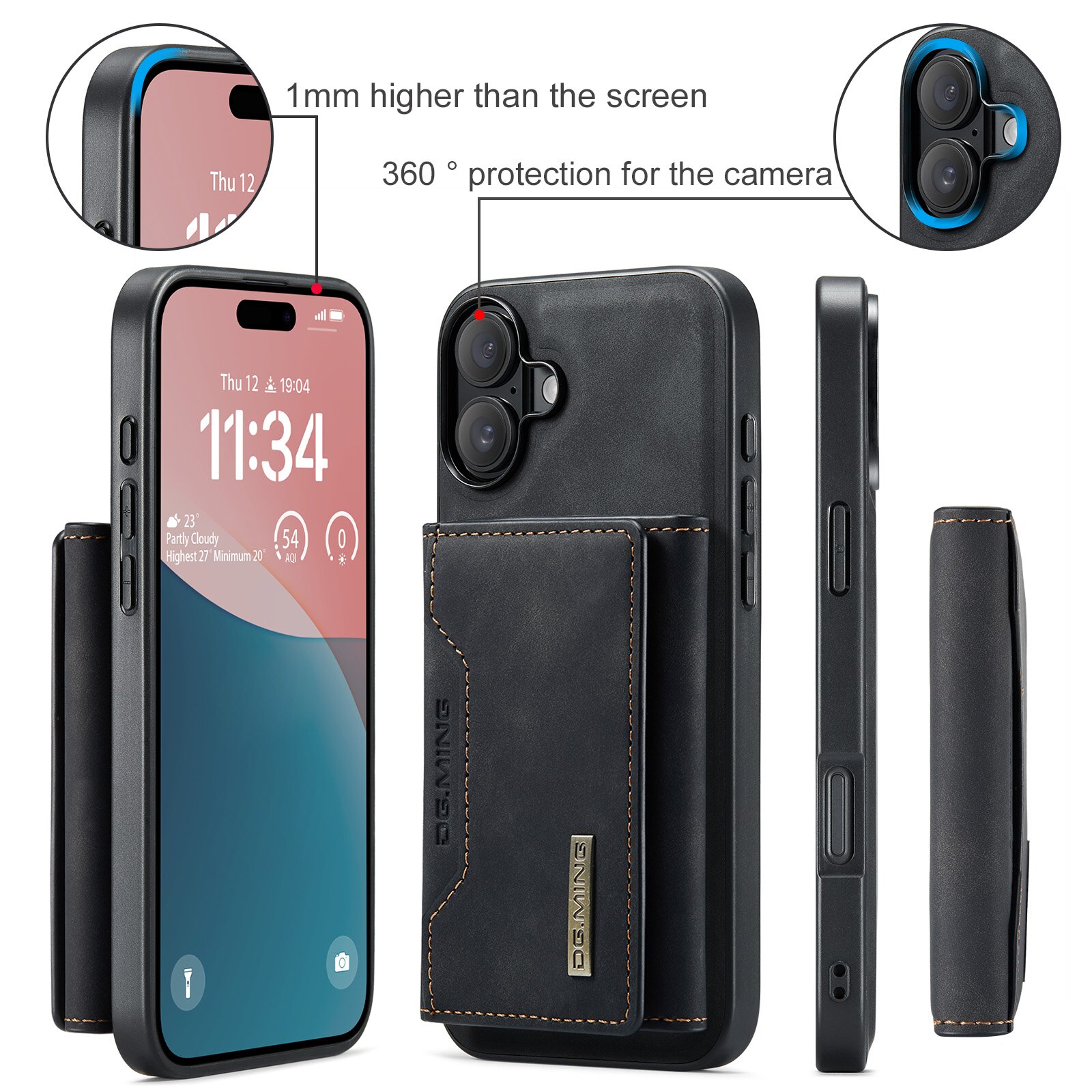 Magnetic Card Slot Case iPhone 17 Svart