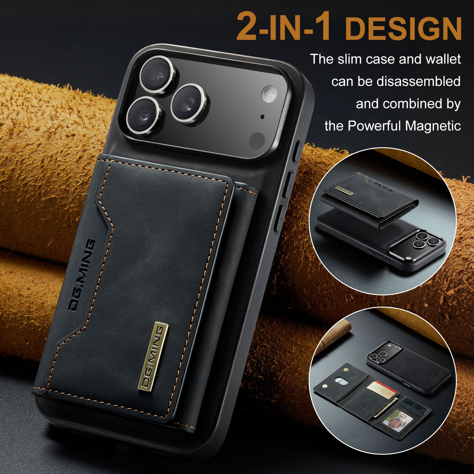Magnetic Card Slot Case iPhone 17 Pro Max Svart
