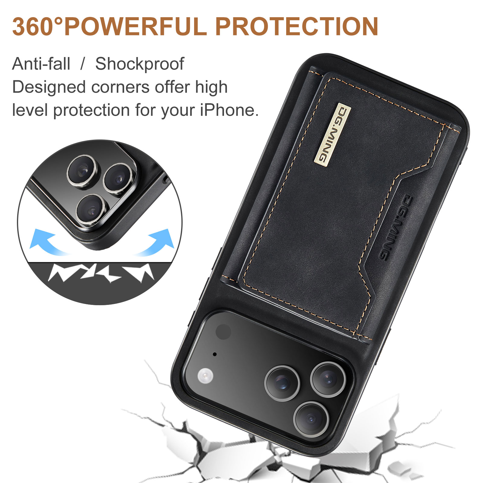 Magnetic Card Slot Case iPhone 17 Pro Max Svart