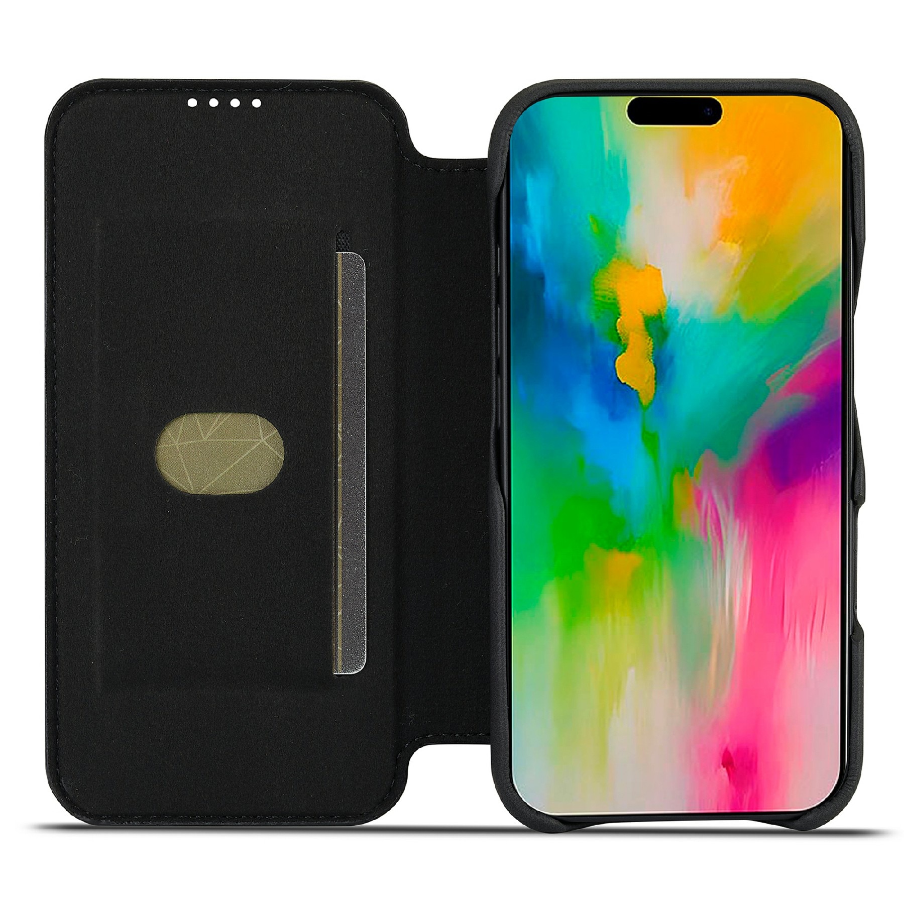 Slim Lommebokdeksel iPhone 17 svart