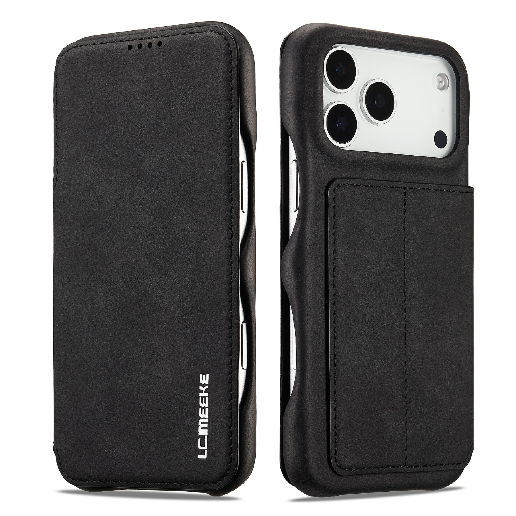 Slim Lommebokdeksel iPhone 17 Pro Max Svart