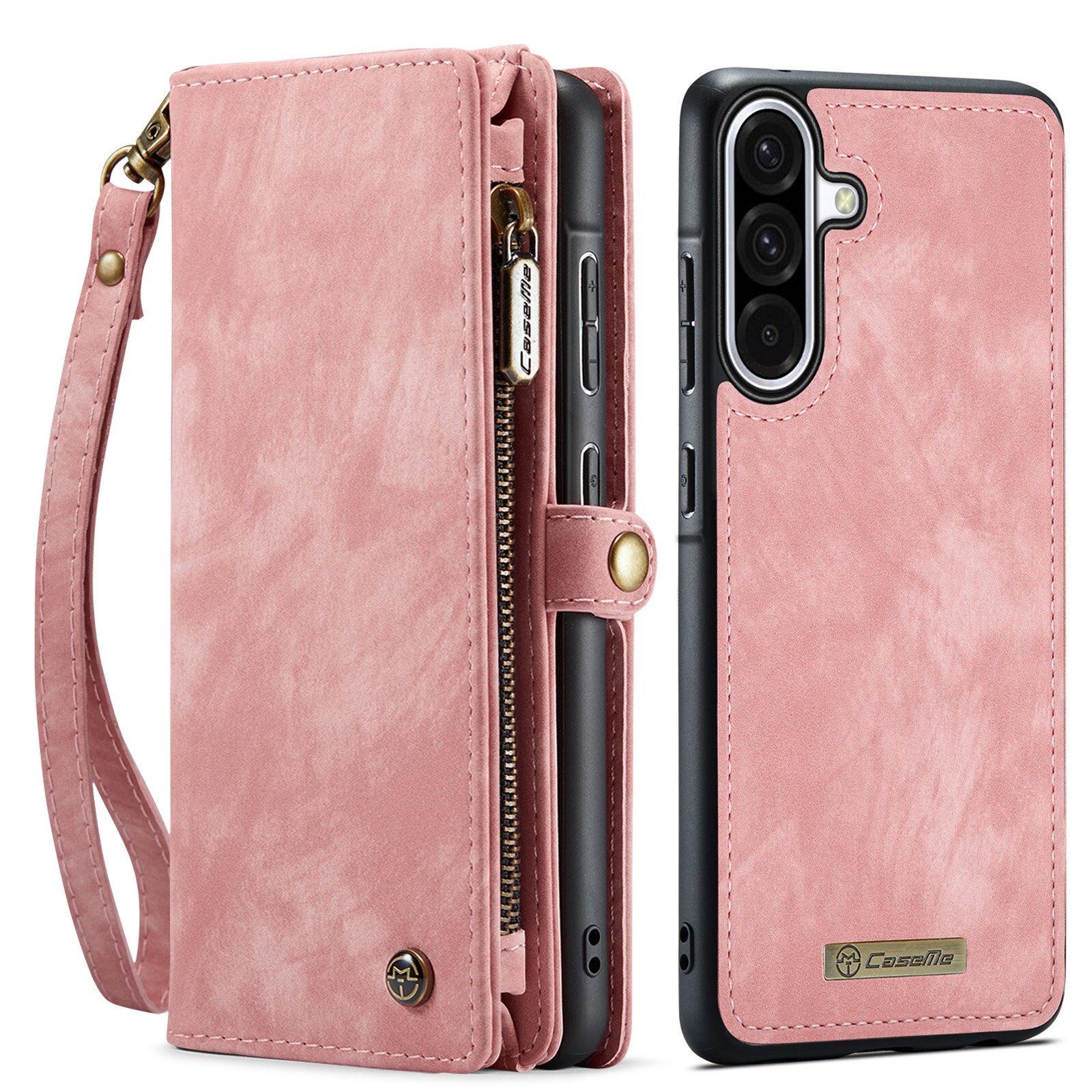 Multi-slot Lommeboksetui Samsung Galaxy A17 Rosa