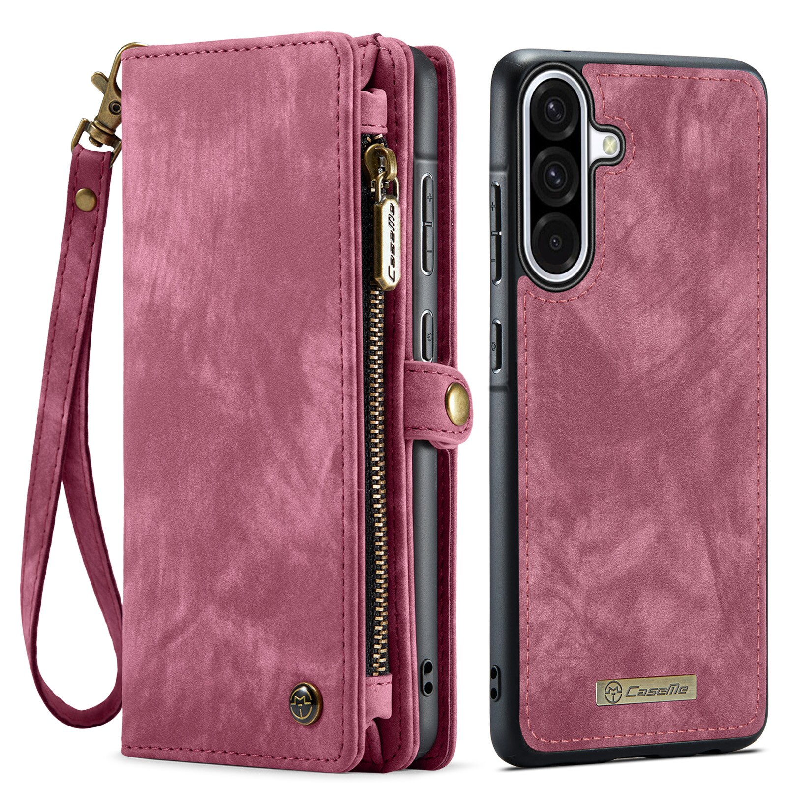 Multi-slot Lommeboksetui Samsung Galaxy A17 Rød