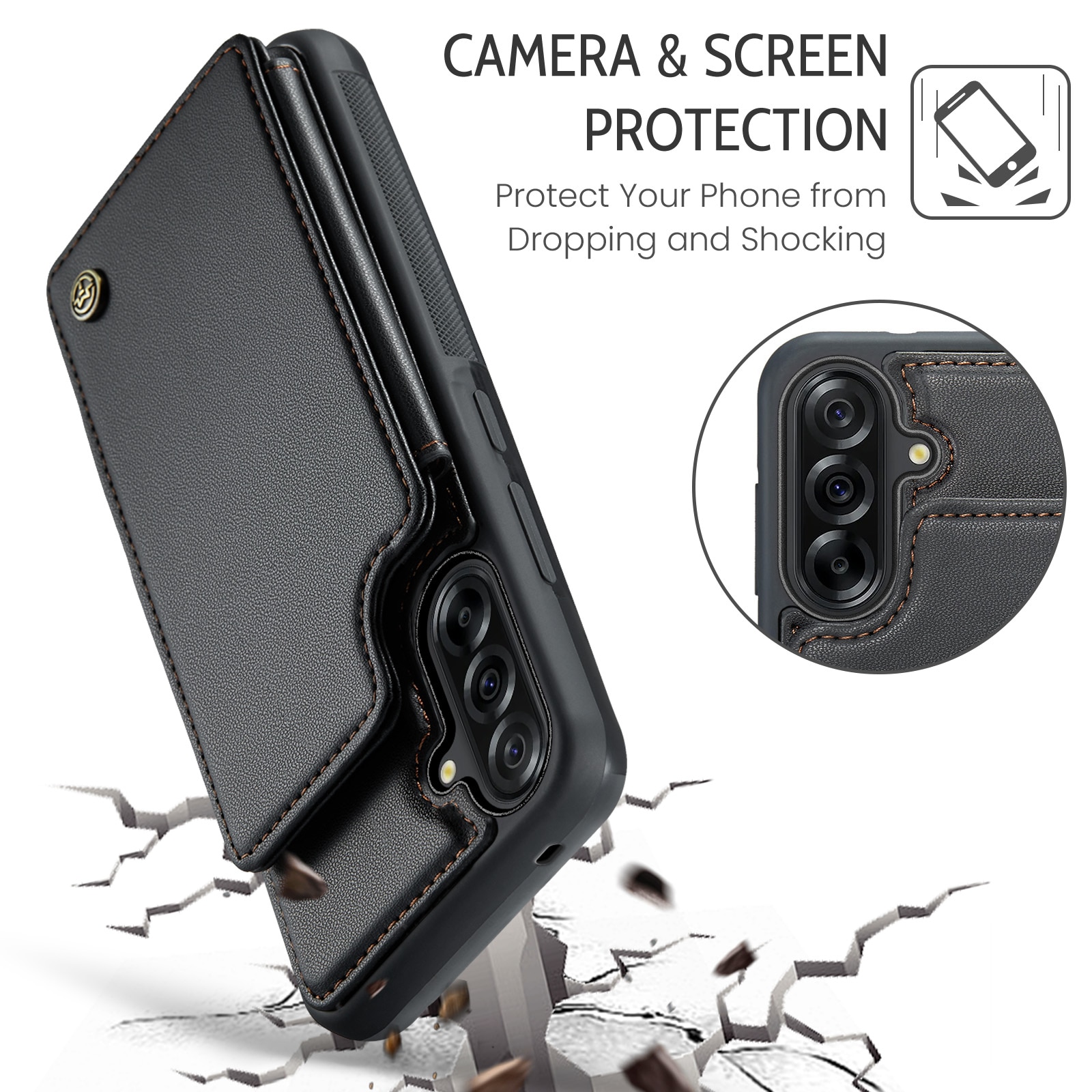RFID blocking Lommebokdeksel Samsung Galaxy A17 svart