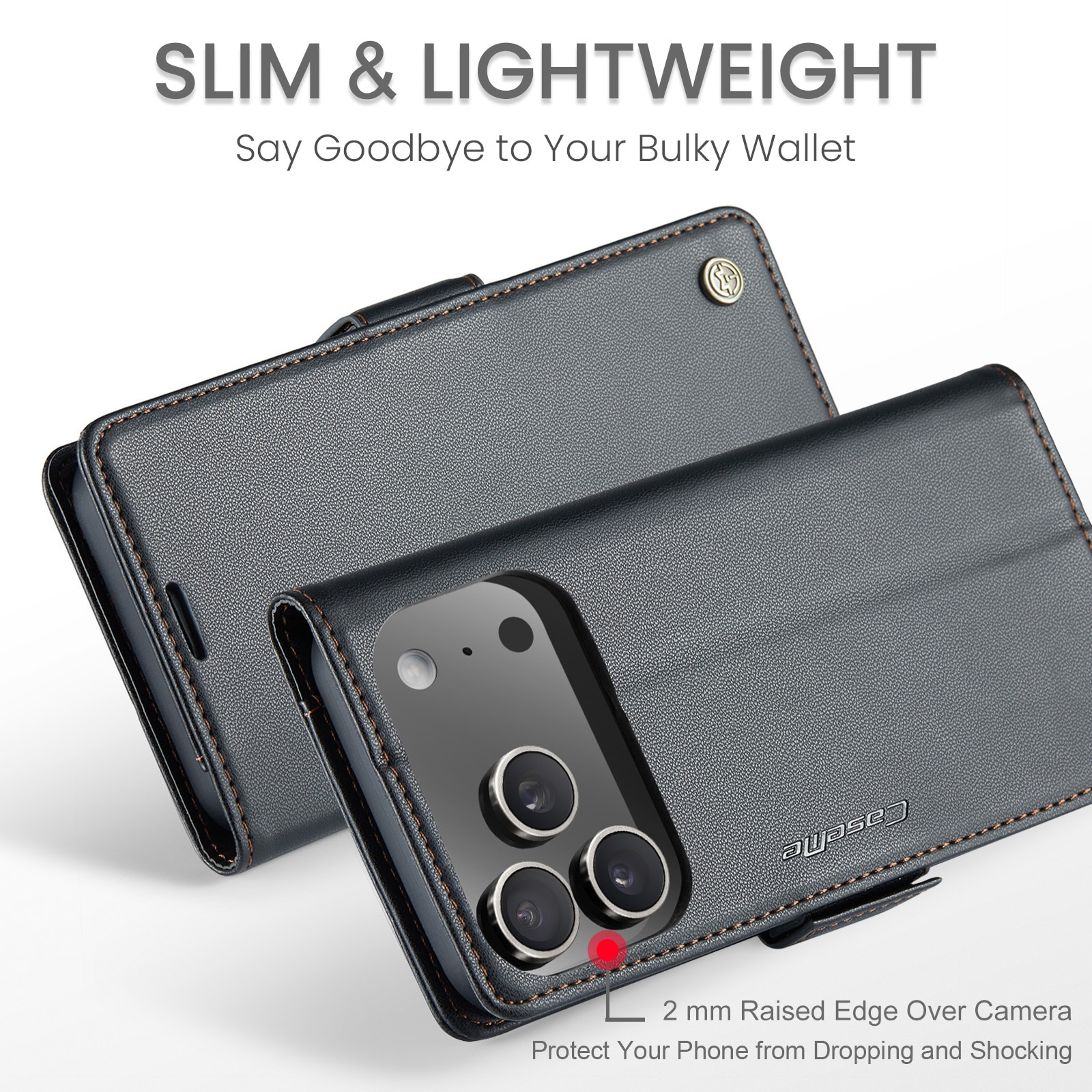 RFID blocking Slim Lommebokveske iPhone 17 Pro Svart