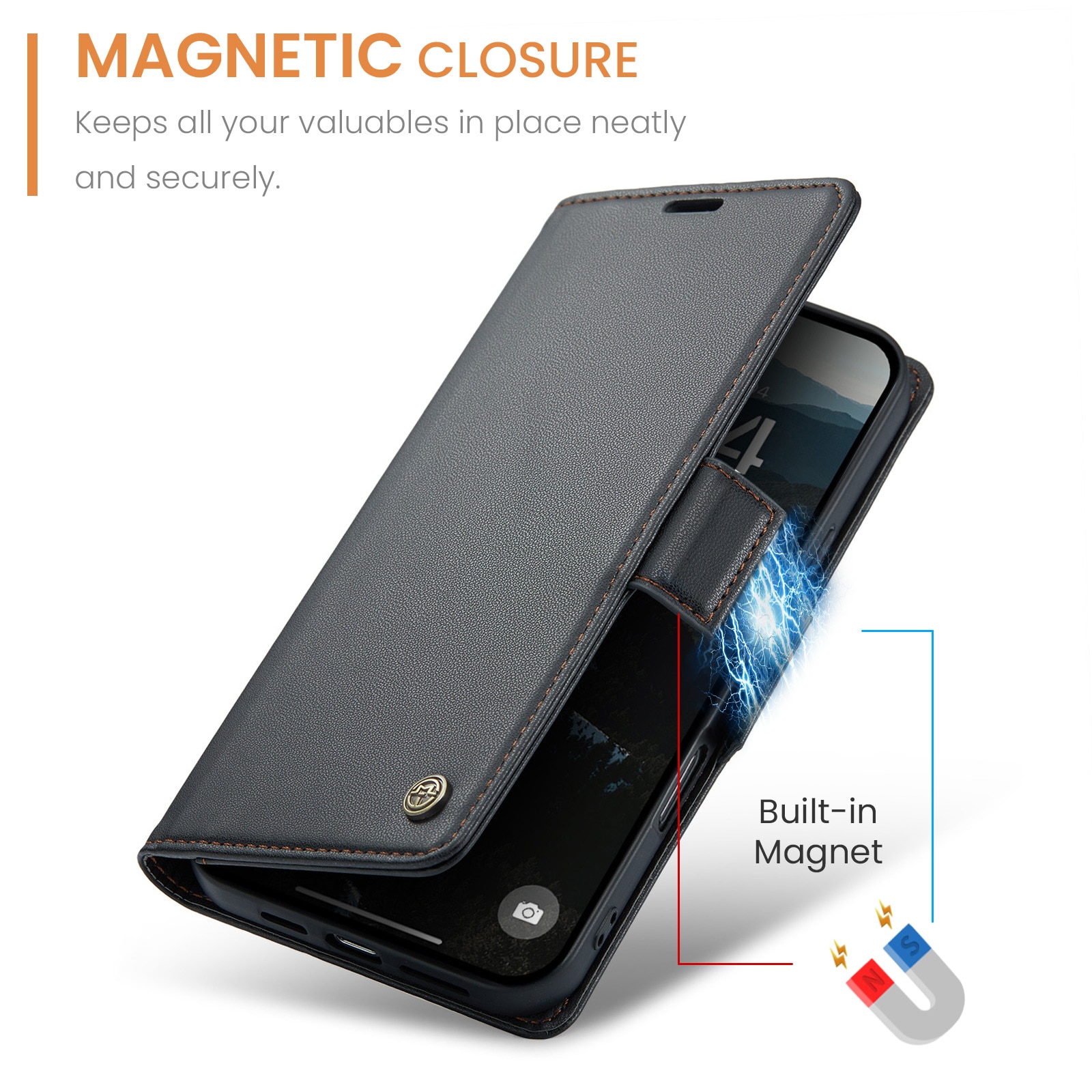 RFID blocking Slim Lommebokveske iPhone 17 Air Svart