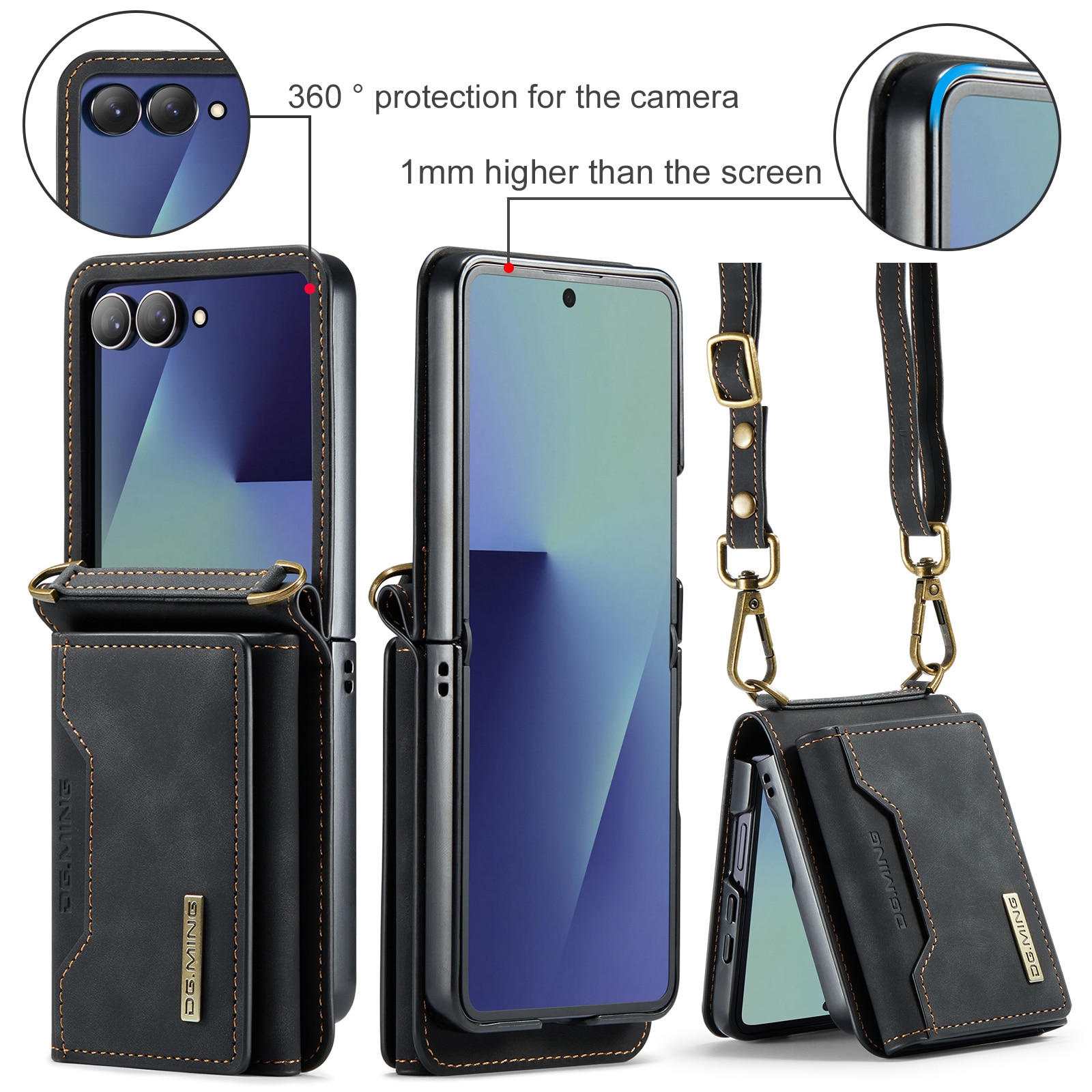 Card Slot Case Samsung Galaxy Z Flip 7 Svart