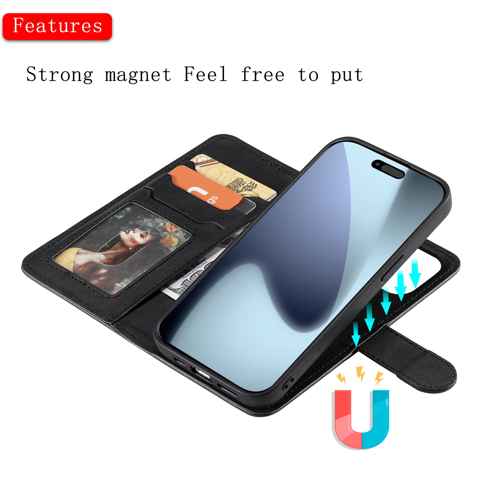 Magnetisk mobiletui iPhone 17 Pro Svart
