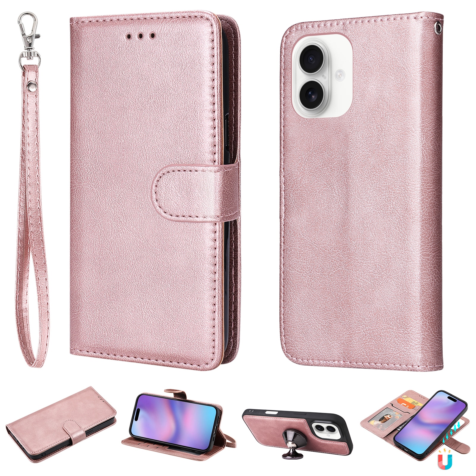 Magnetisk mobiletui iPhone 17 Rosa