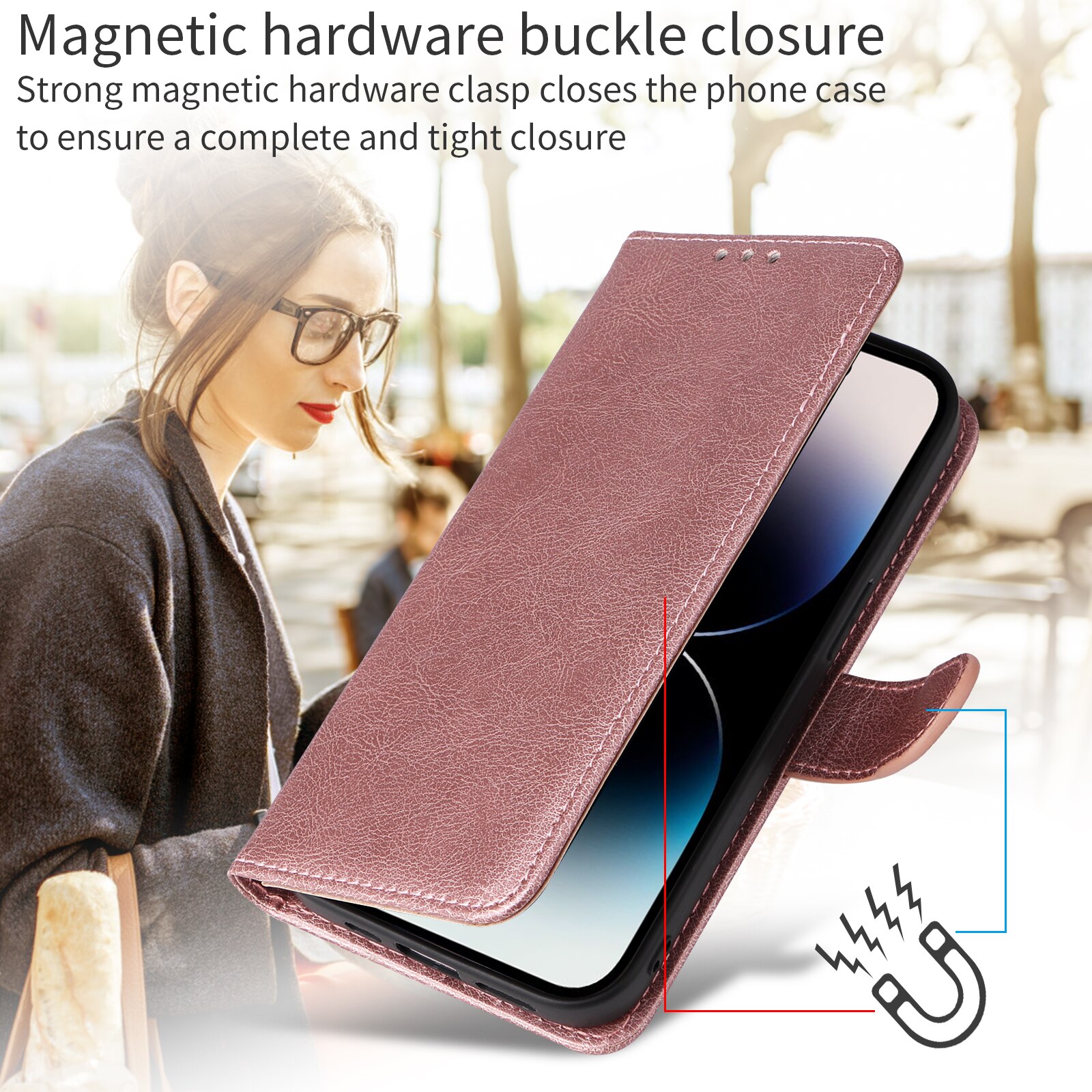 Magnetisk mobiletui iPhone 17 Rosa