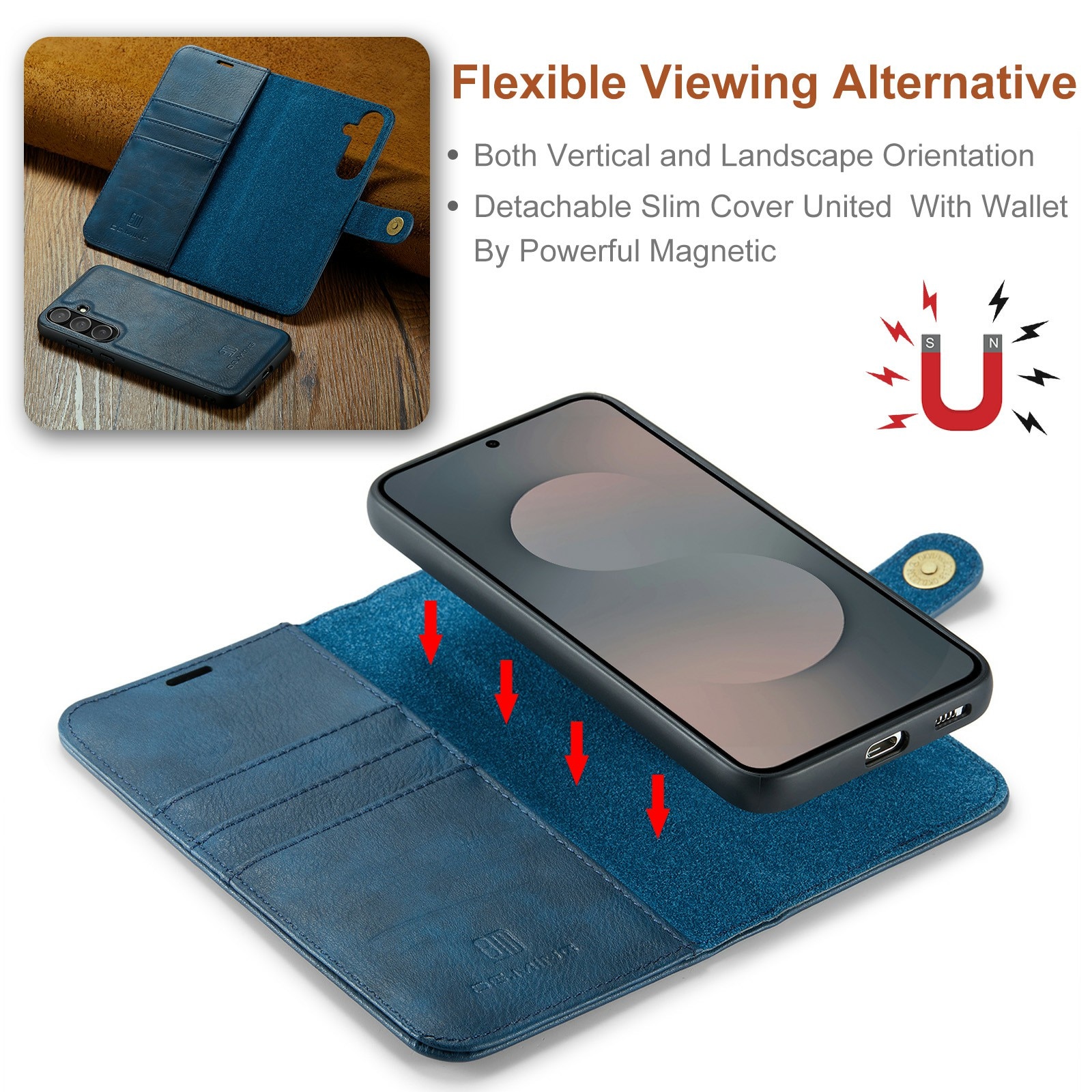 Magnet Wallet Samsung Galaxy S25 FE Blue