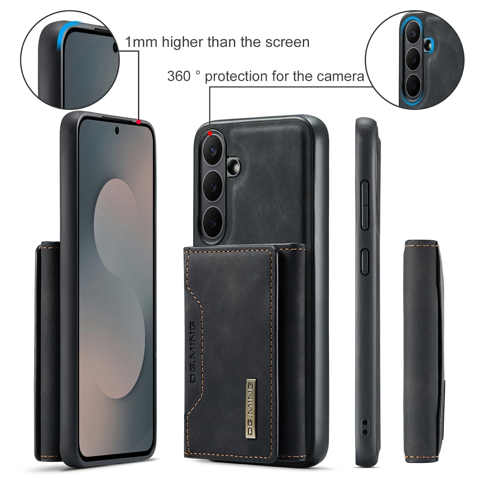 Magnetic Card Slot Case Samsung Galaxy S25 FE Svart