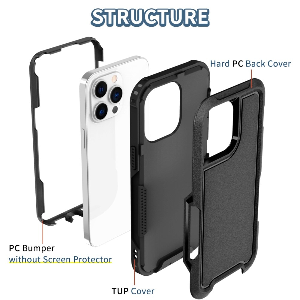 Extra Full Cover Deksel iPhone 14 Pro svart