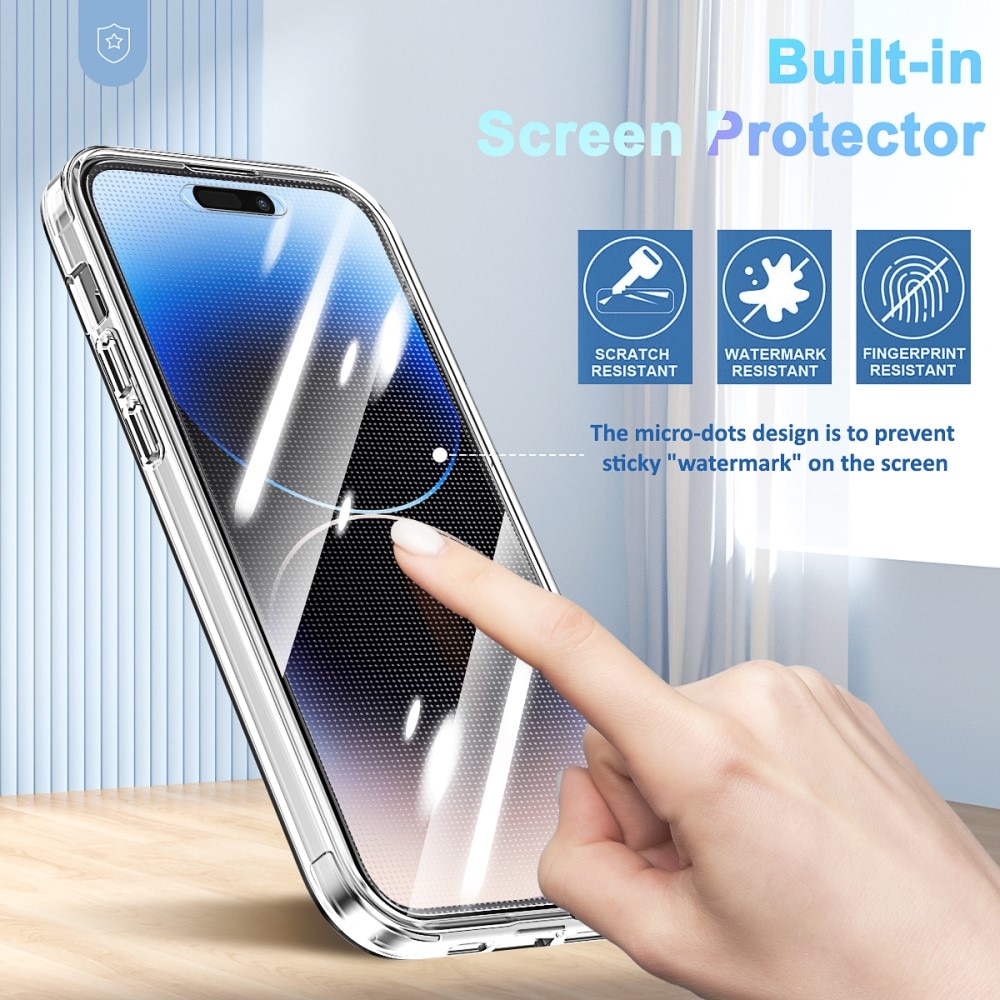 Full Protection Case iPhone 14 Pro Max gjennomsiktig