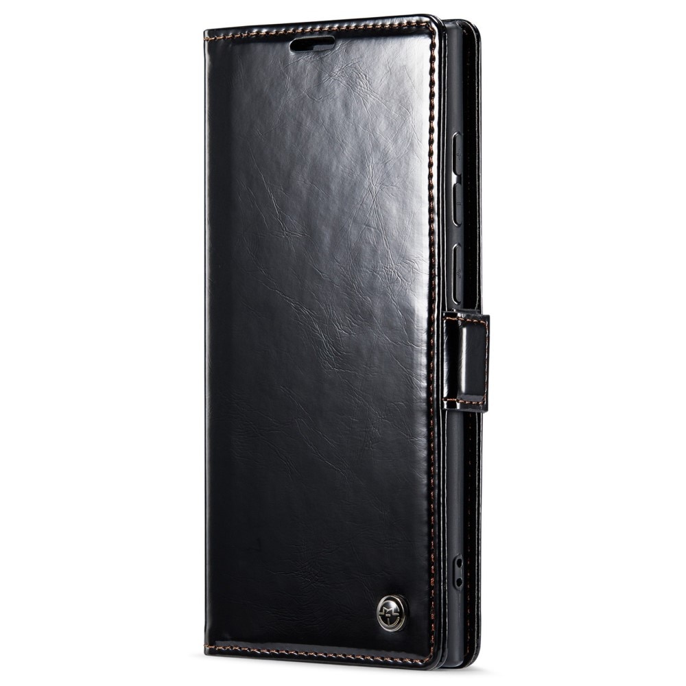 Leather Wallet Samsung Galaxy S22 Ultra svart