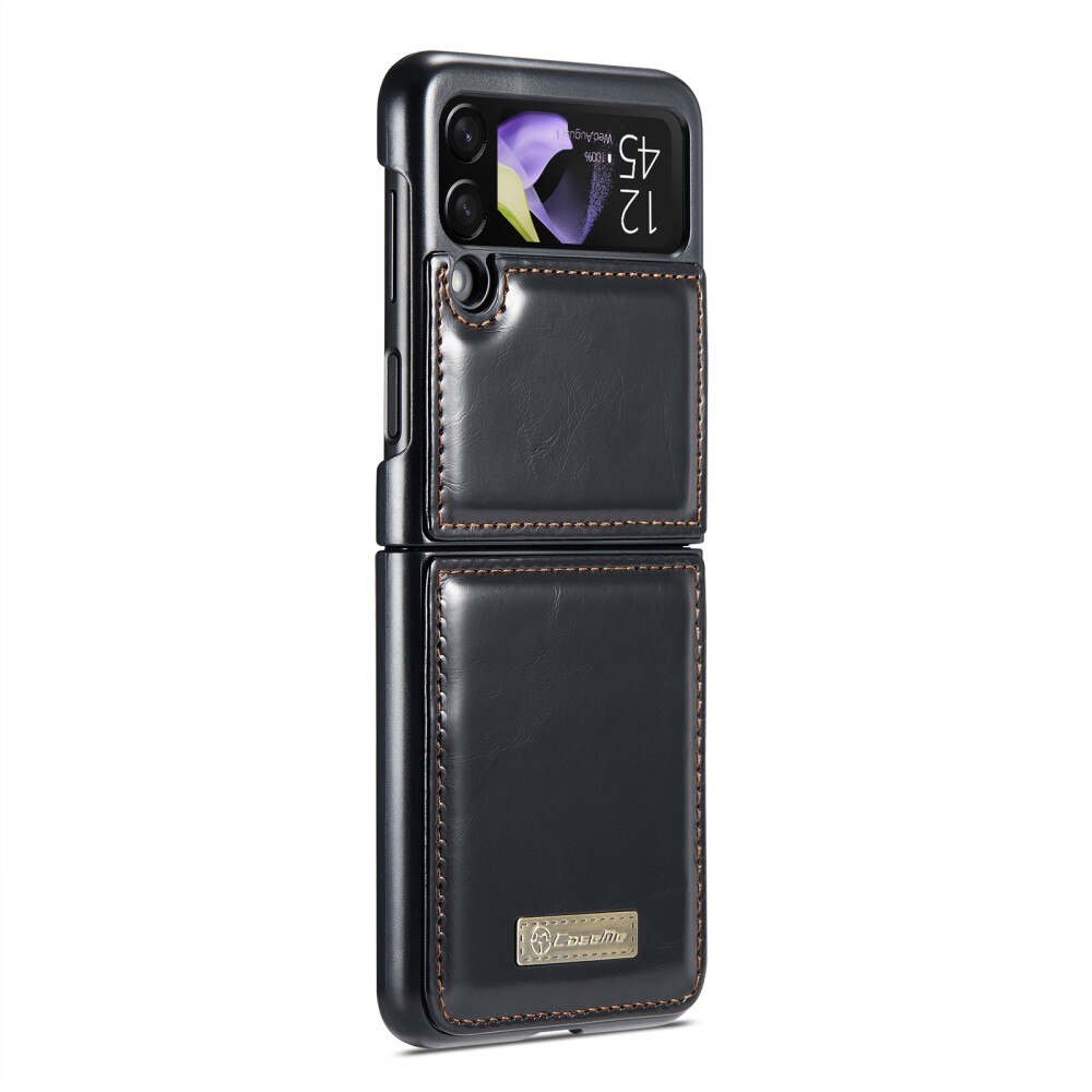 Leather Wallet Samsung Galaxy Z Flip 4 svart