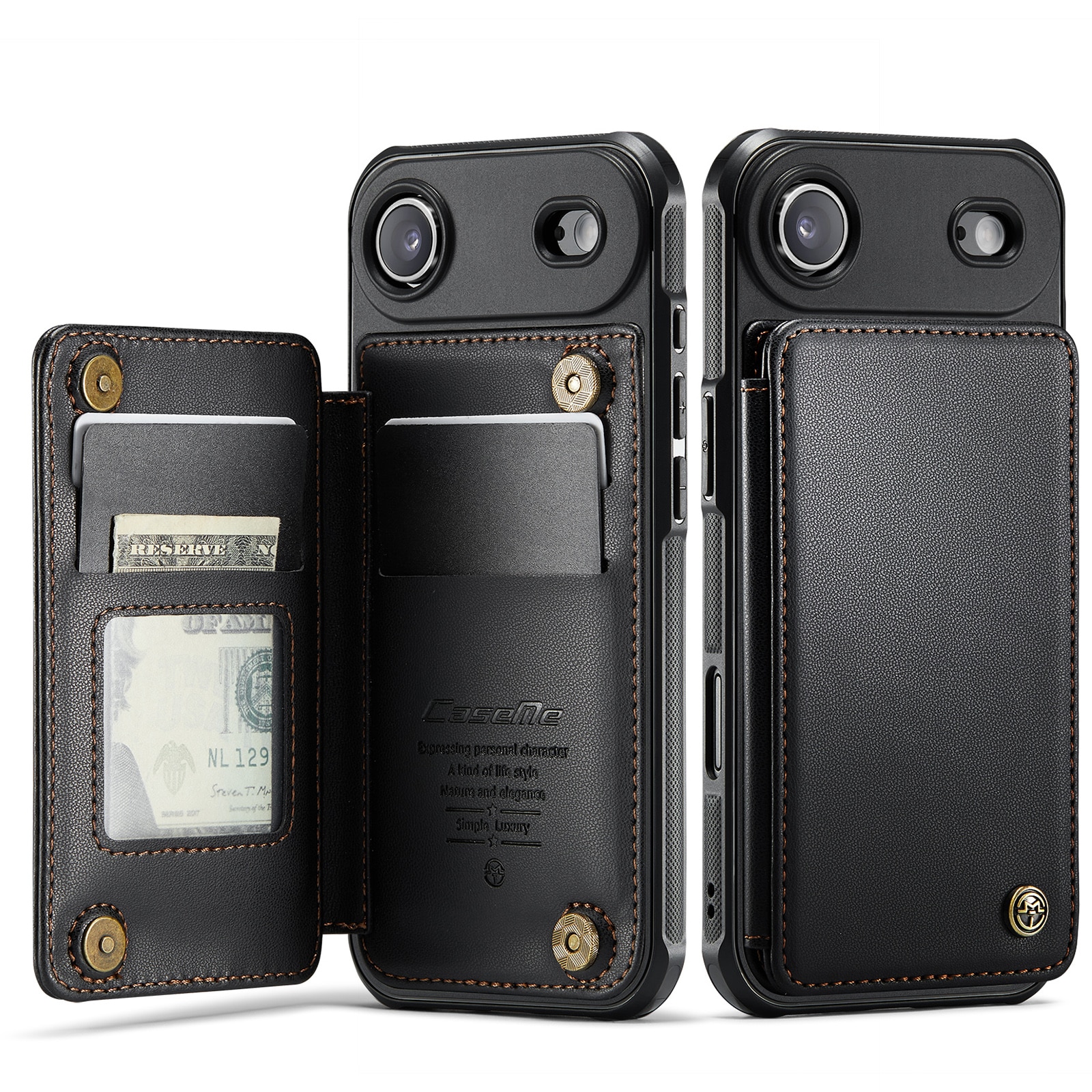 RFID blocking Lommebokdeksel iPhone Air svart