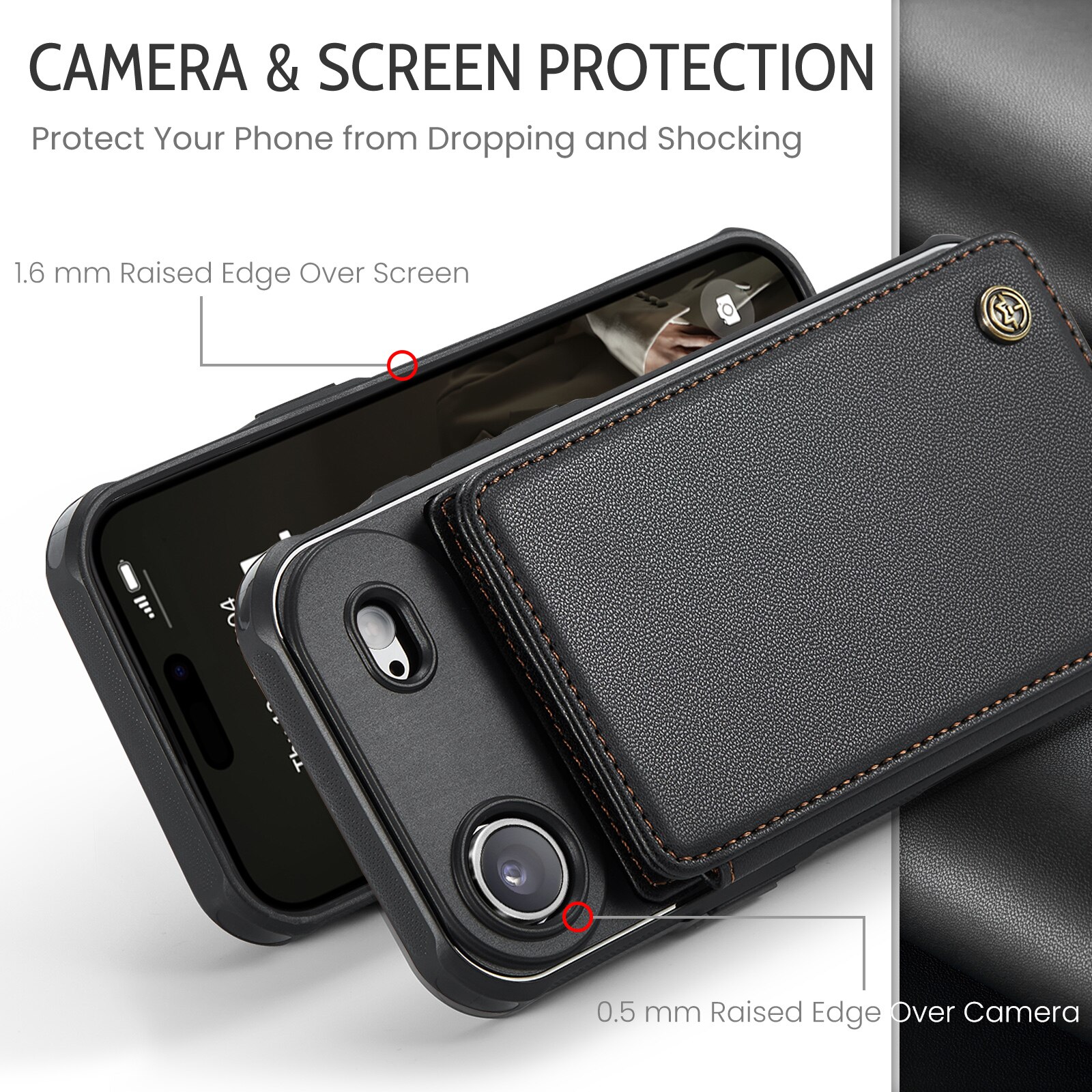 RFID blocking Lommebokdeksel iPhone Air svart