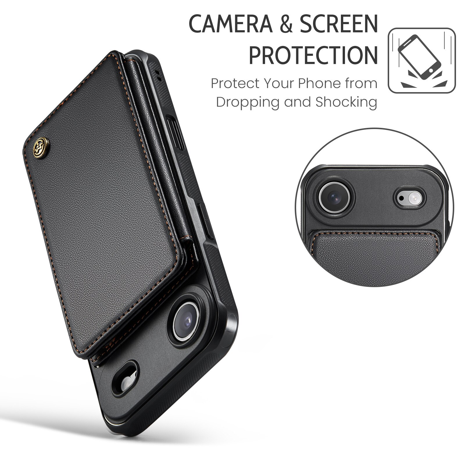 RFID blocking Lommebokdeksel iPhone Air svart