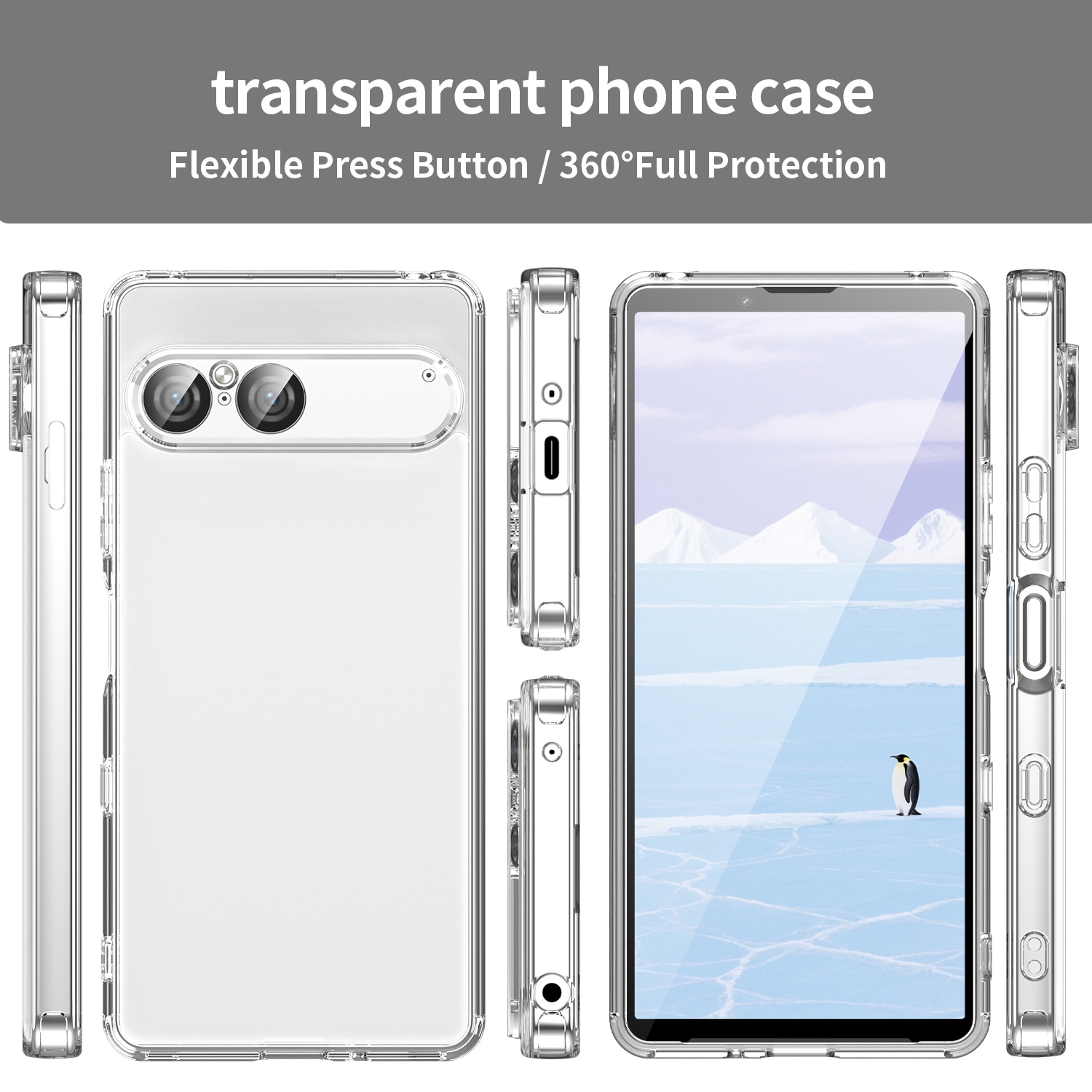 Hybriddeksel Sony Xperia 10 VII Gjennomsiktig