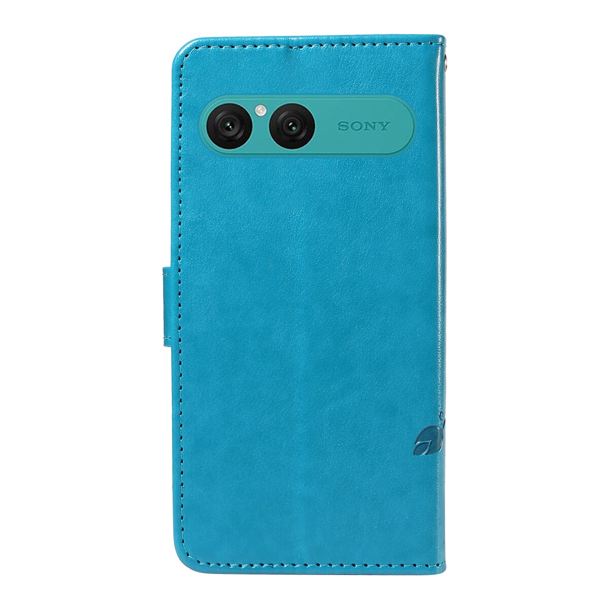 Lærveske Sommerfugler Sony Xperia 10 VII Blå