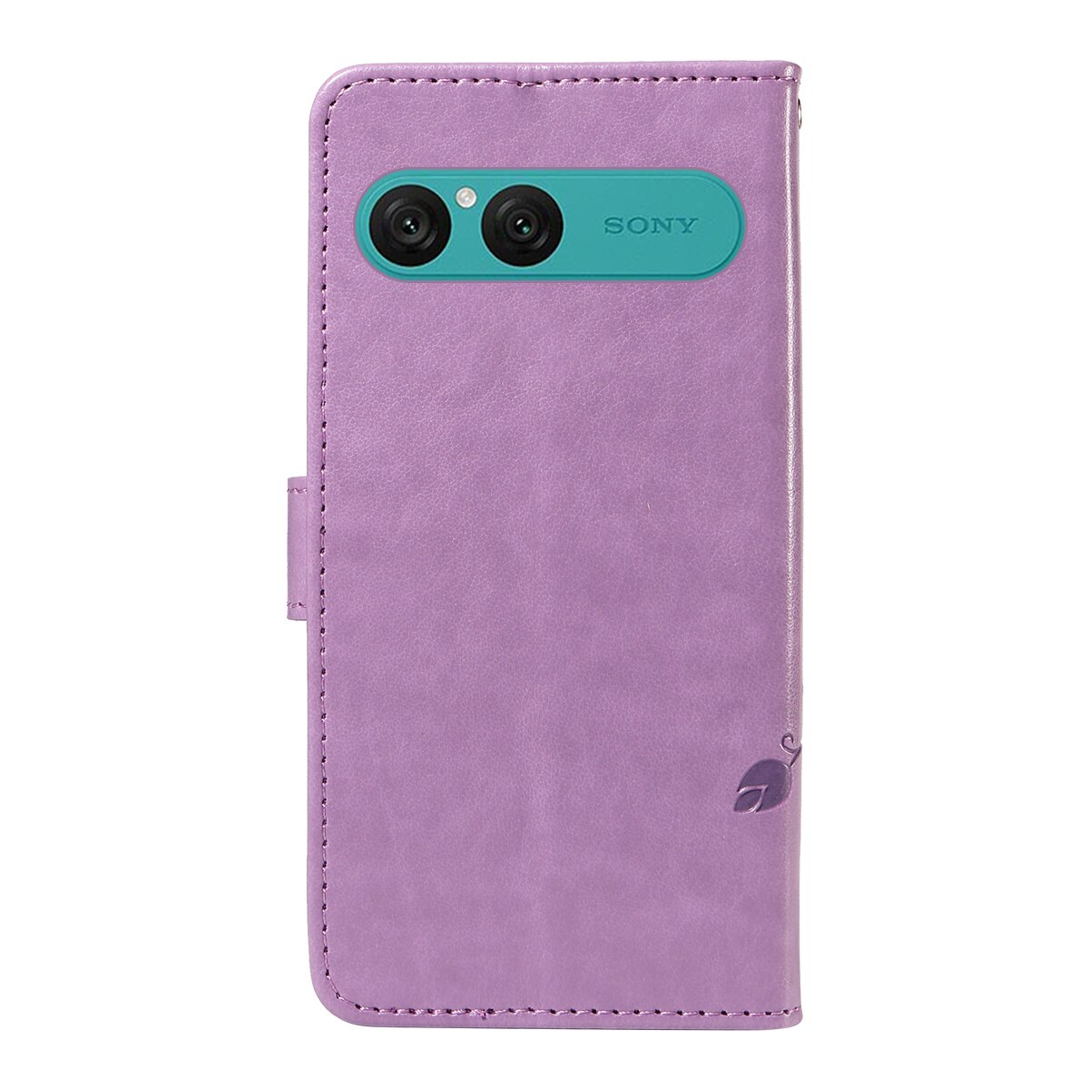Lærveske Sommerfugler Sony Xperia 10 VII Lilla