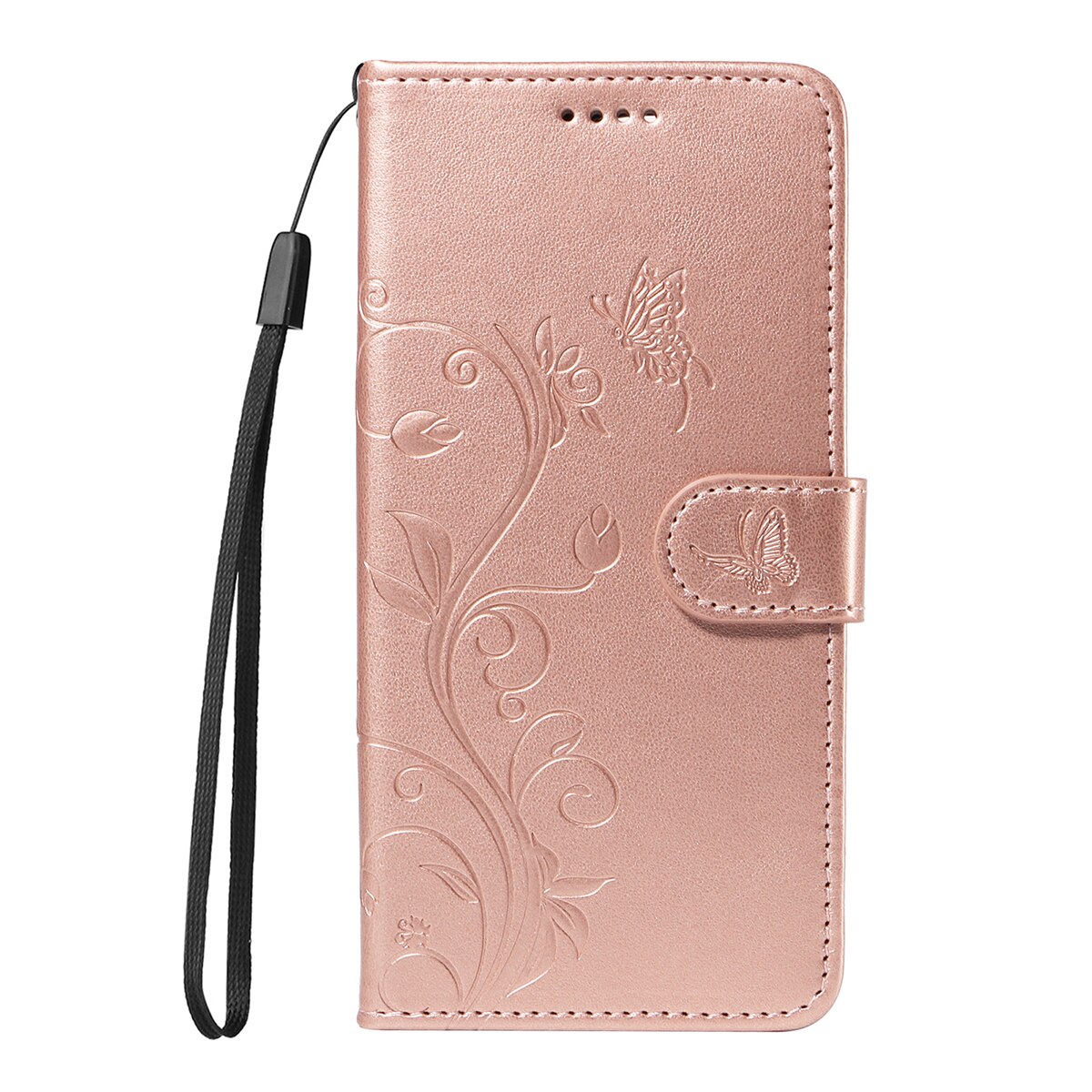 Lærveske Sommerfugler Sony Xperia 10 VII Rosegull